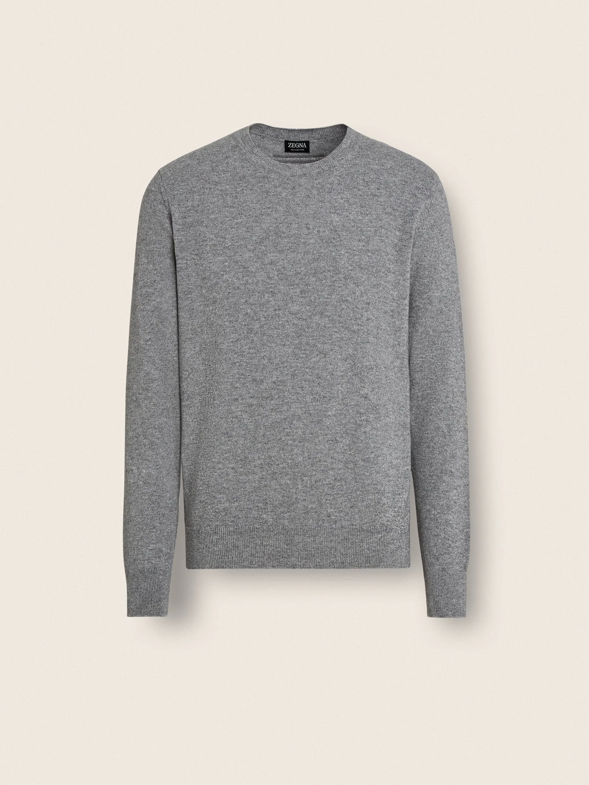 Zegna Grey Mlange Oasi Cashmere Crewneck