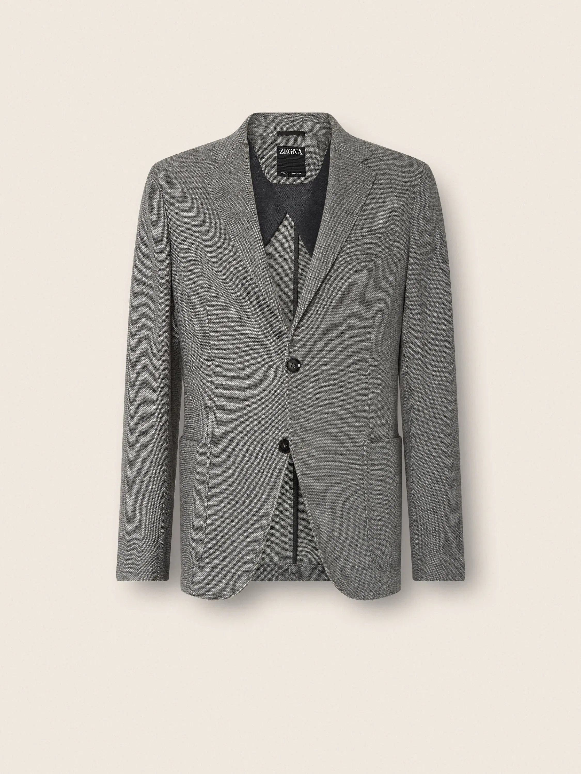 Zegna Grey Mlange Trofeo Cashmere Jacket