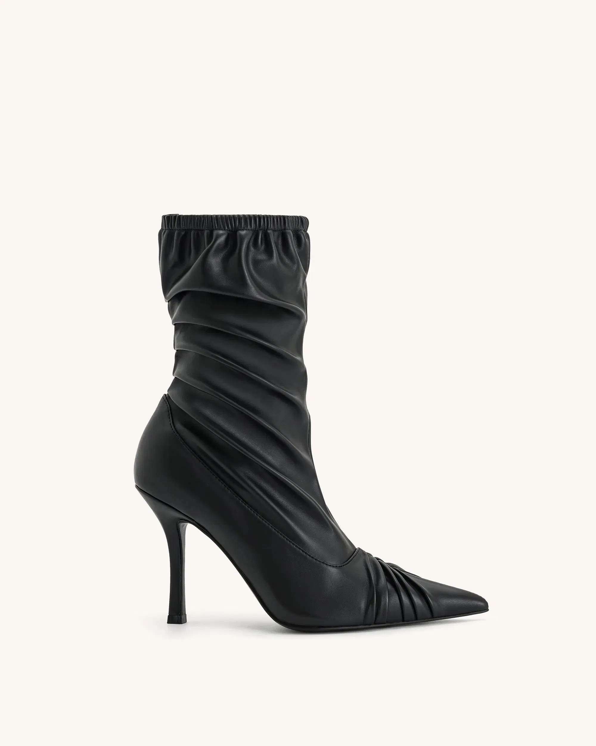 Jw Pei Joanne Paneled Detailing Leather Ankle Boots Black