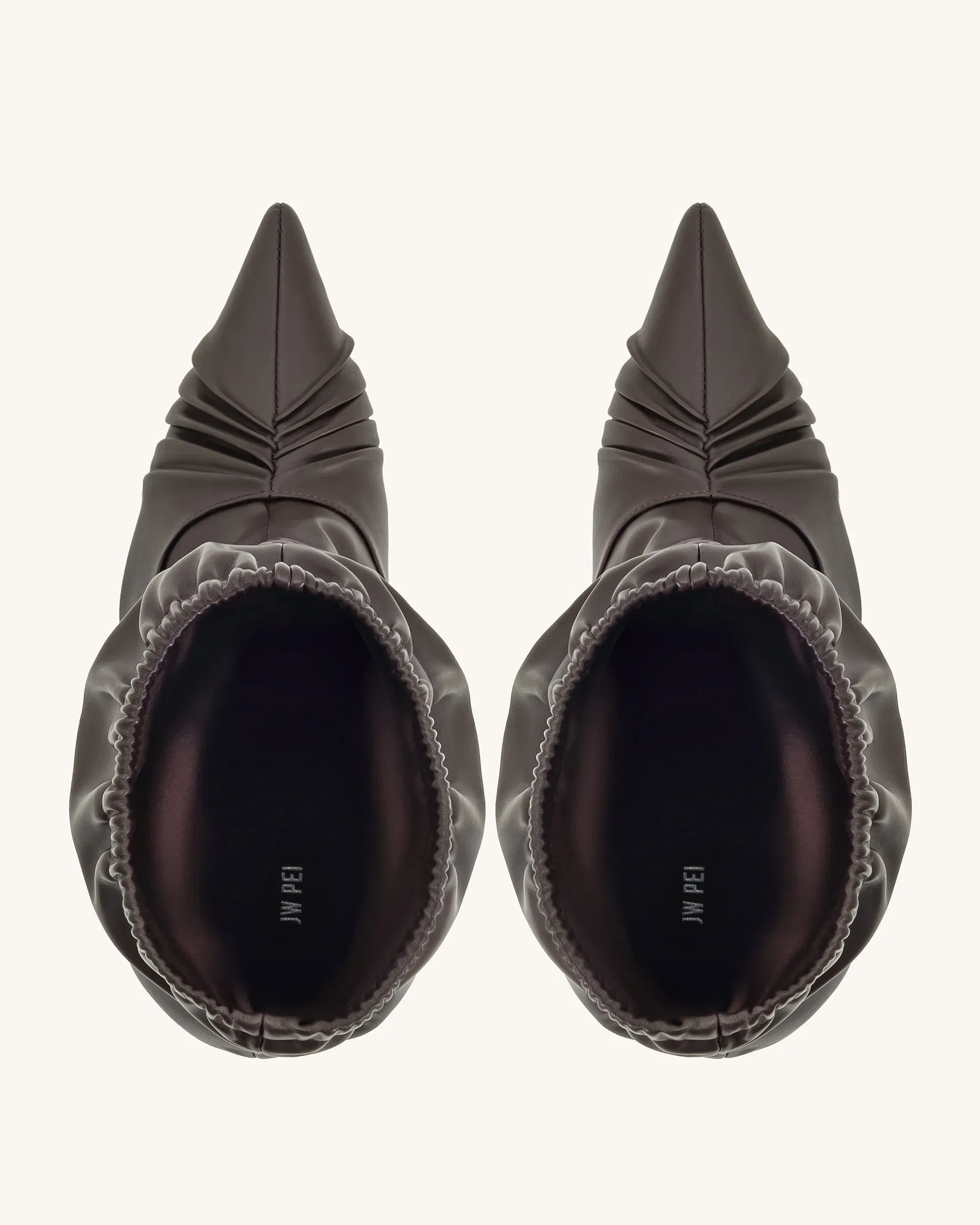 Jw Pei Joanne Paneled Detailing Leather Ankle Boots Burgundy