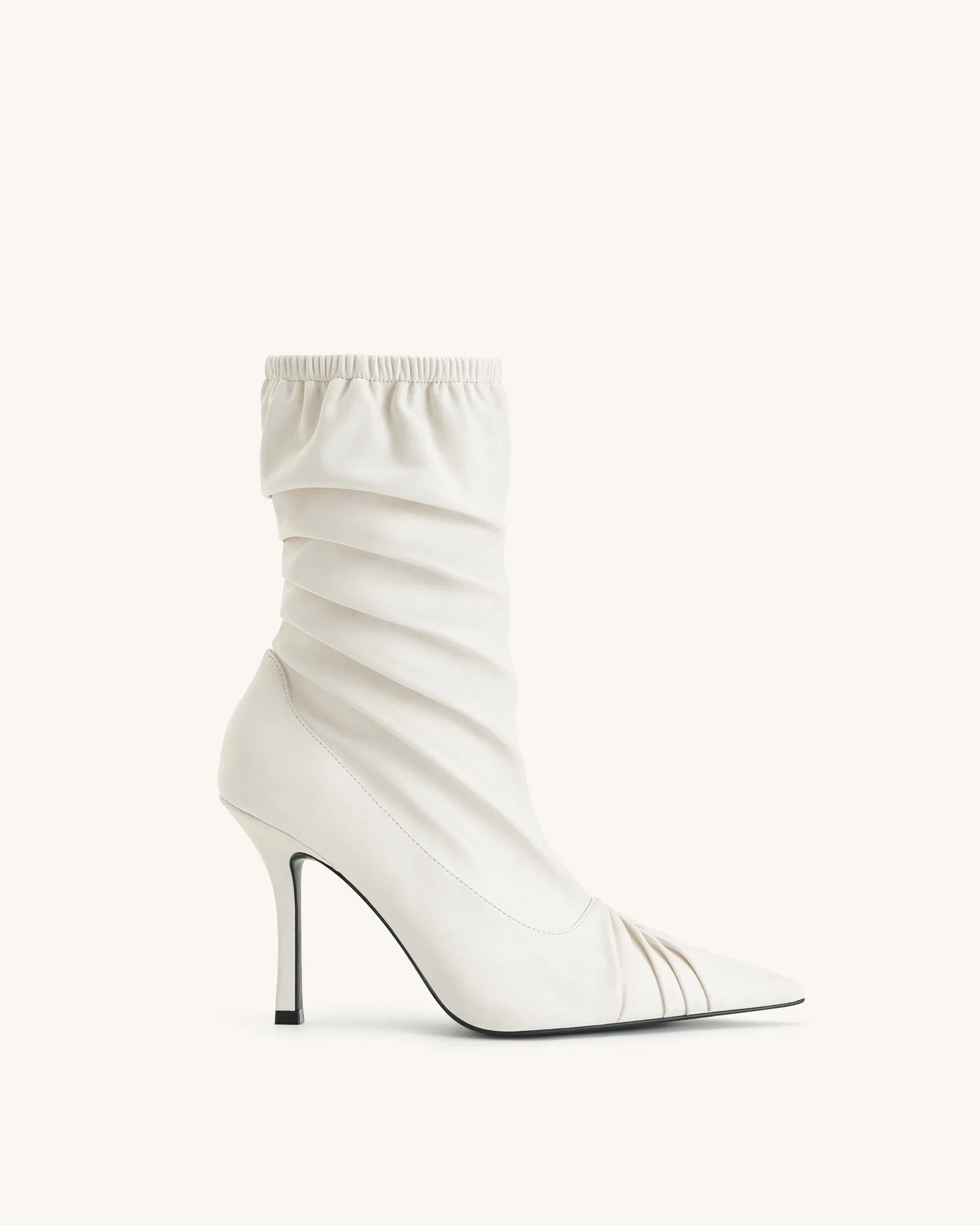 Jw Pei Joanne Paneled Detailing Leather Ankle Boots White