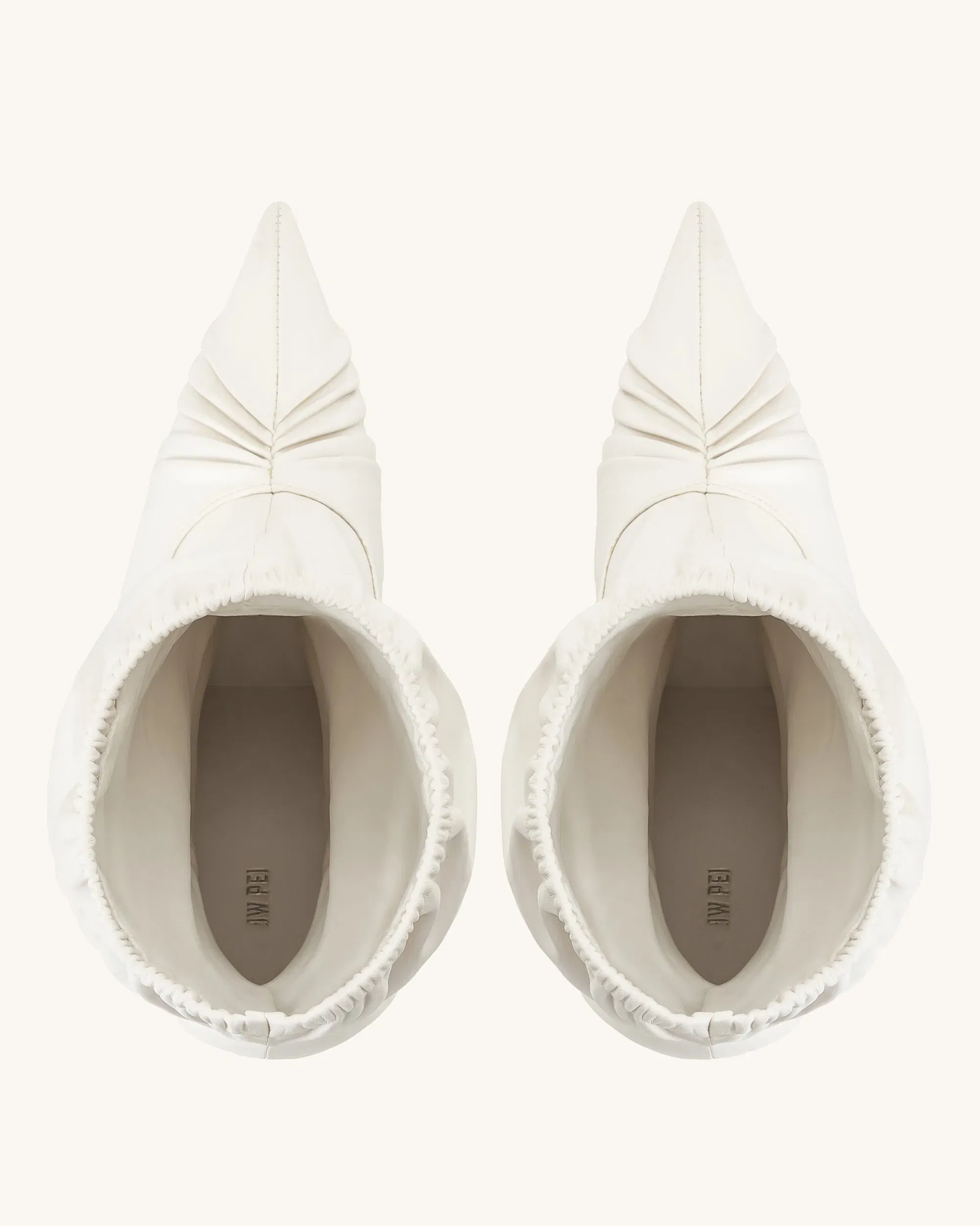 Jw Pei Joanne Paneled Detailing Leather Ankle Boots White