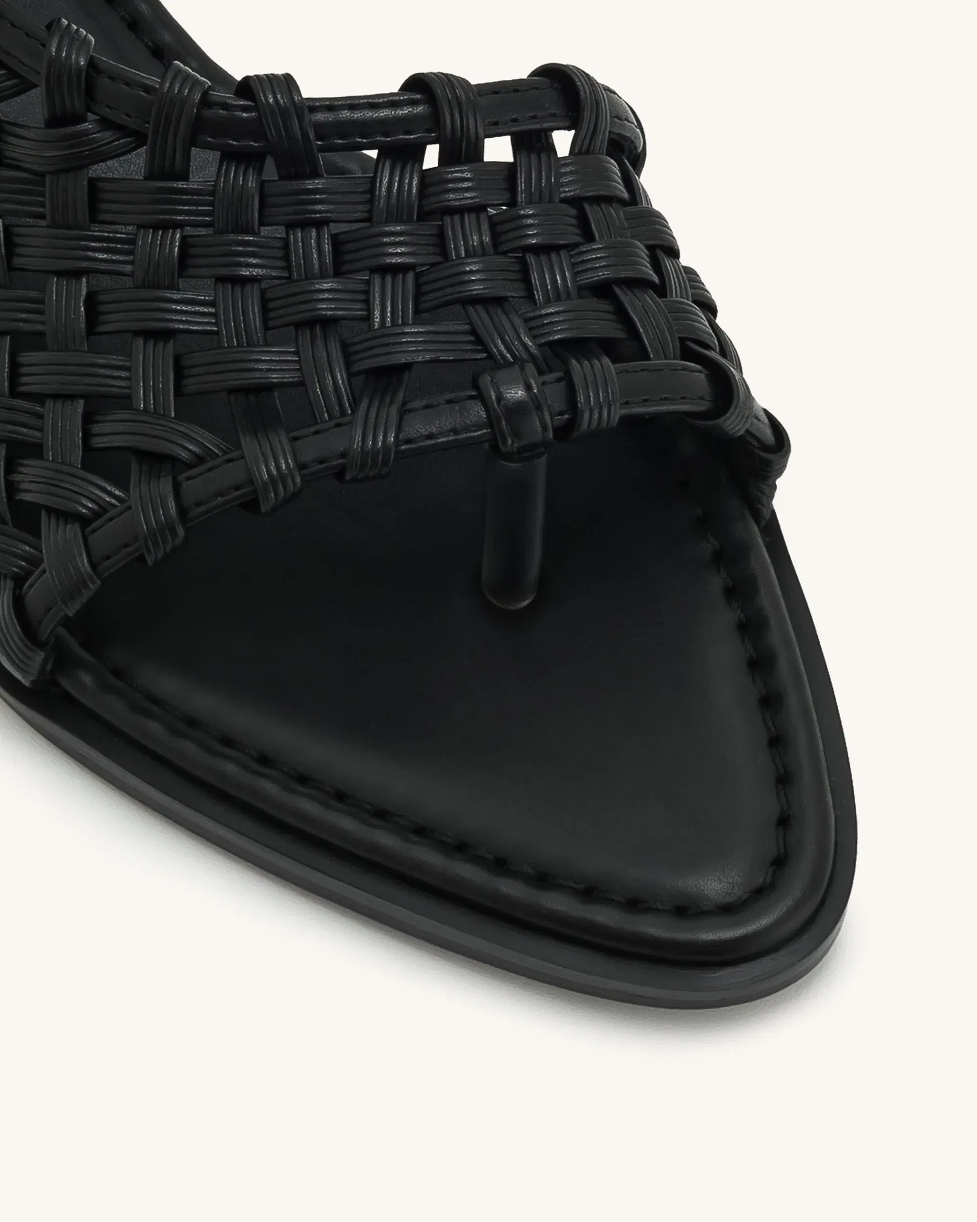 Jw Pei Jocelyn Weave Strap Flip Flops Black
