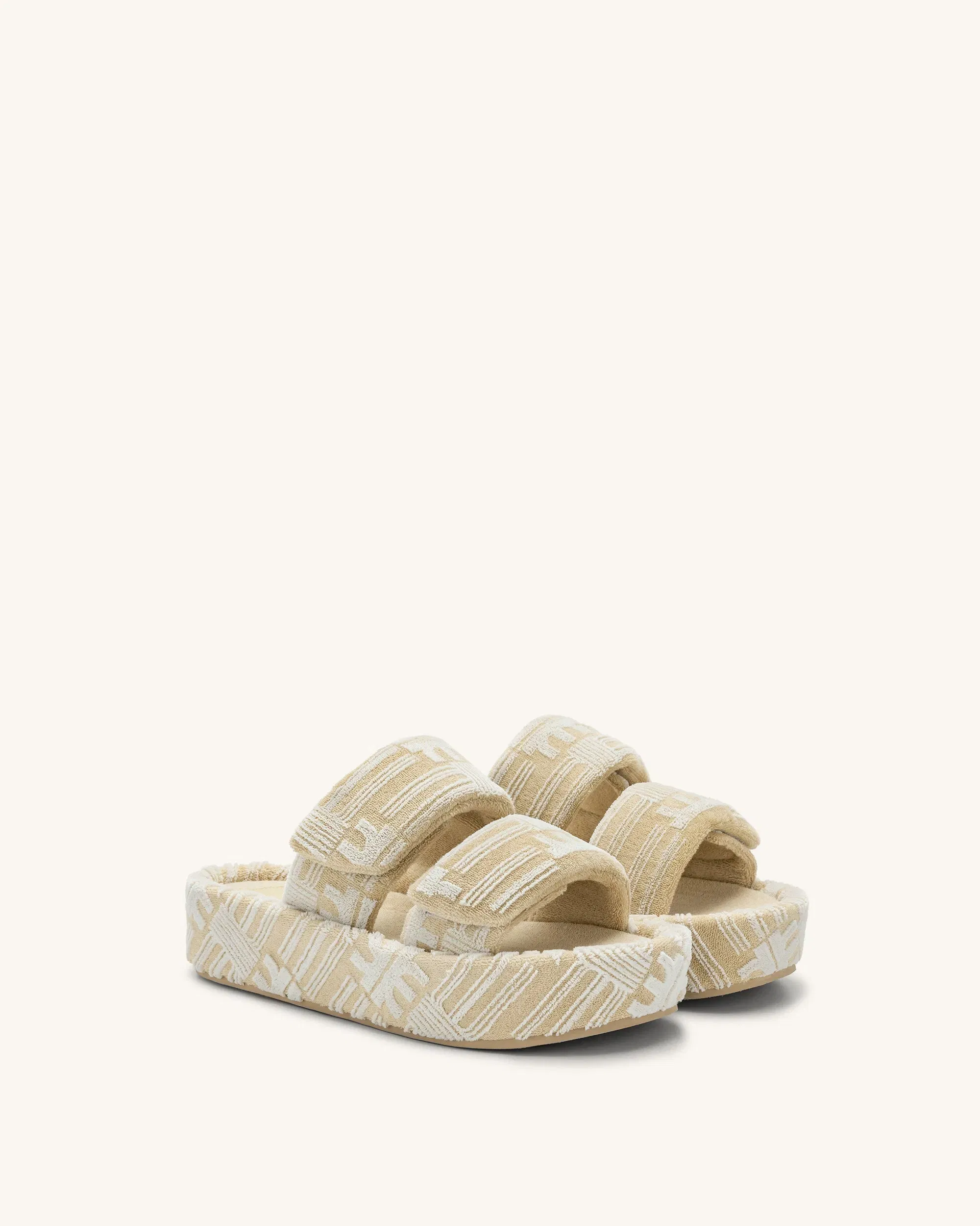 Jw Pei Lexi Terry Slide Sandal Oatmilk