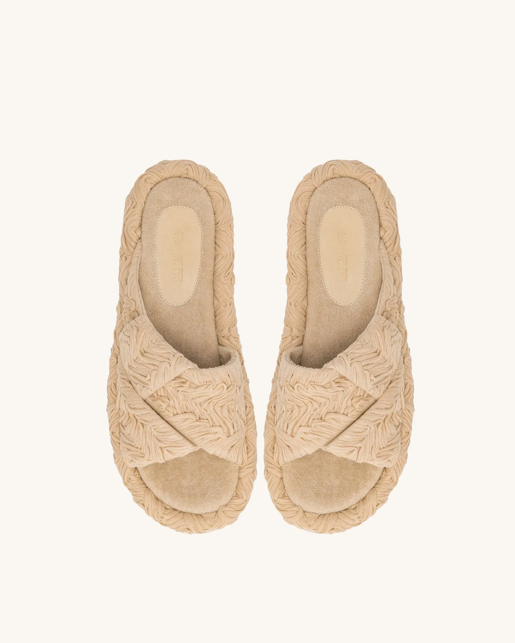 Jw Pei Lilah Woven Platform Sandal Beige