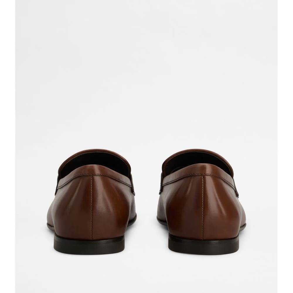 Tods Kate Loafers In Leather Brown Mens