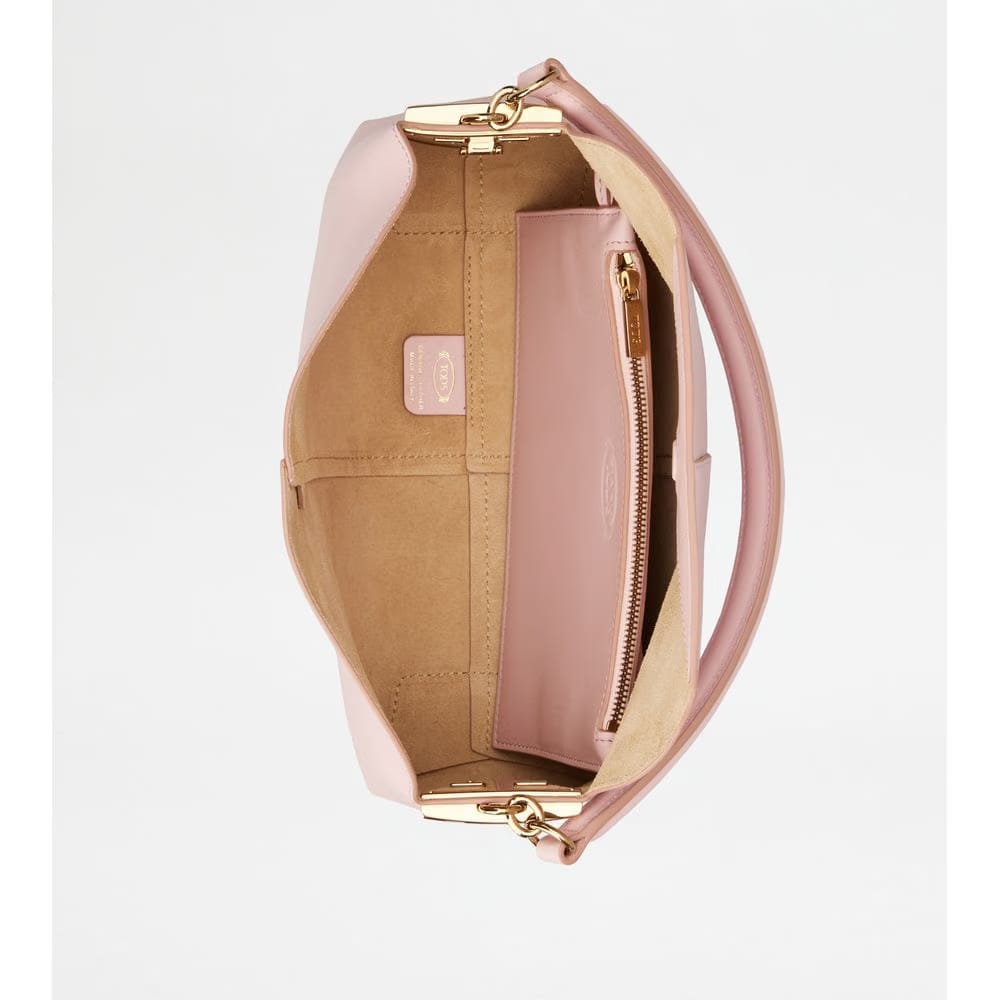 Tods T Case Shoulder Bag In Leather Mini Pink
