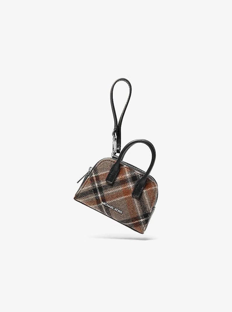 Michael Kors Ashton Wool Blend Bag Charm Black