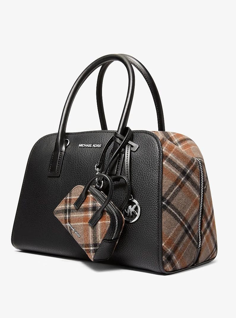 Michael Kors Ashton Wool Blend Bag Charm Black