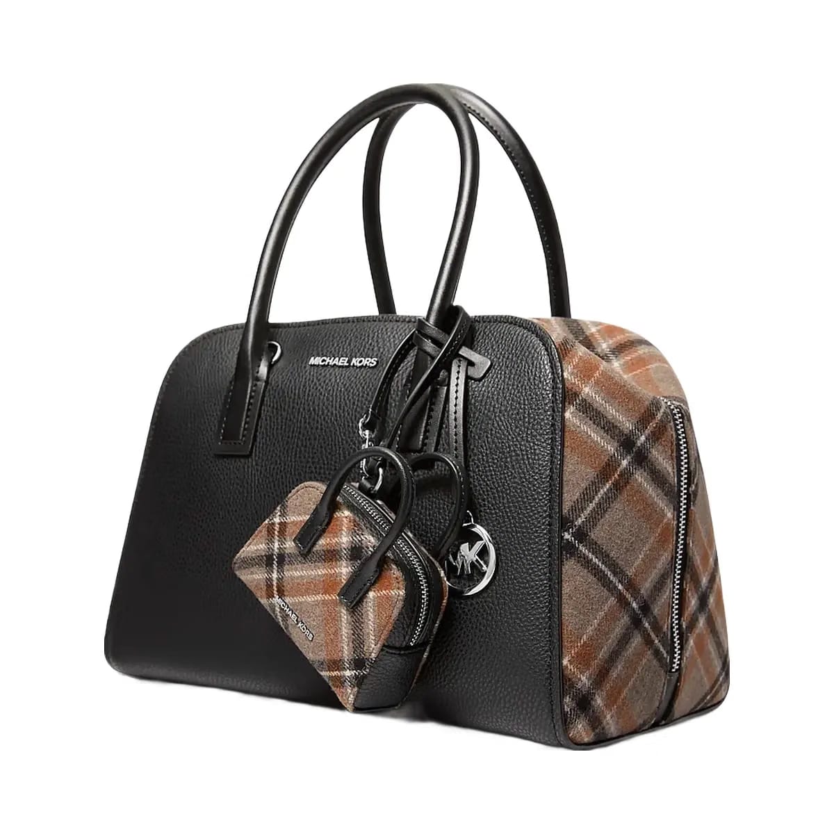 Michael Kors Ashton Wool Blend Bag Charm Black