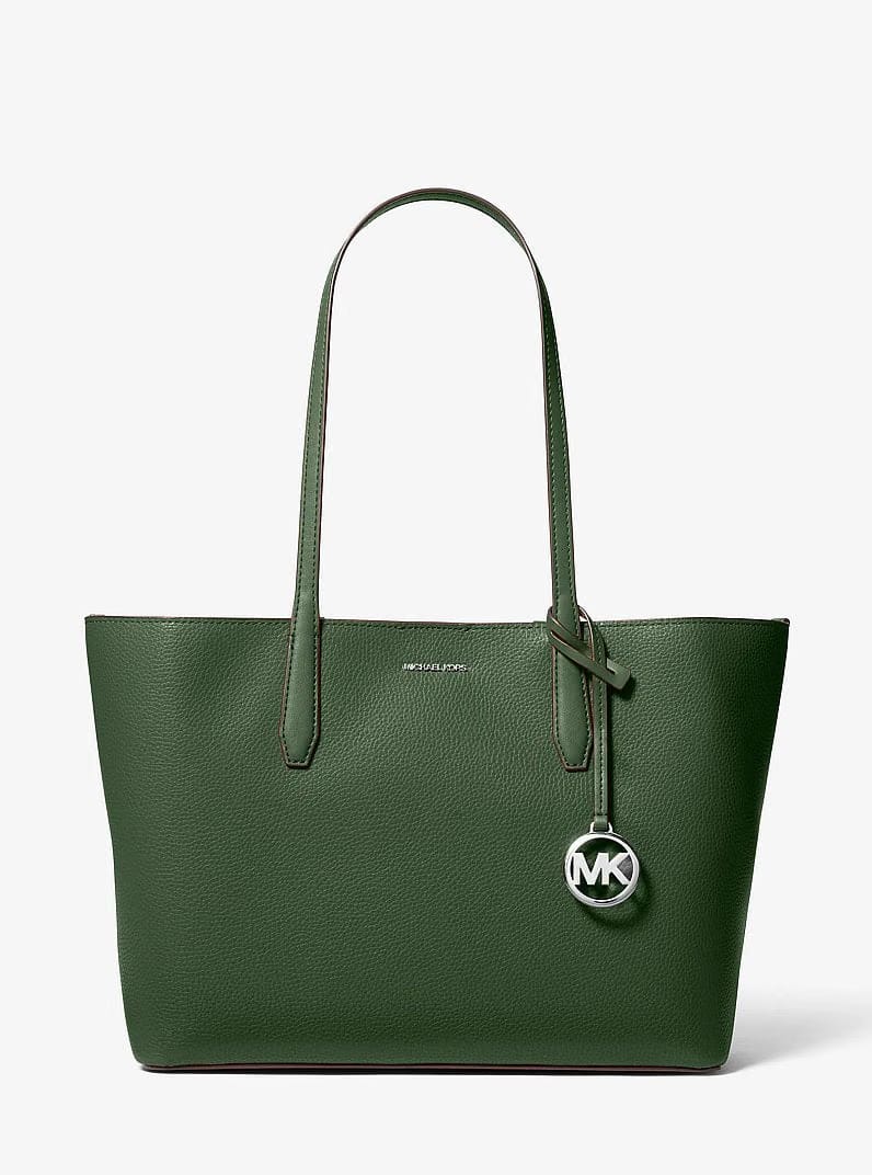Michael Kors Avalon Medium Pebbled Leather Tote Bag Amazon Green