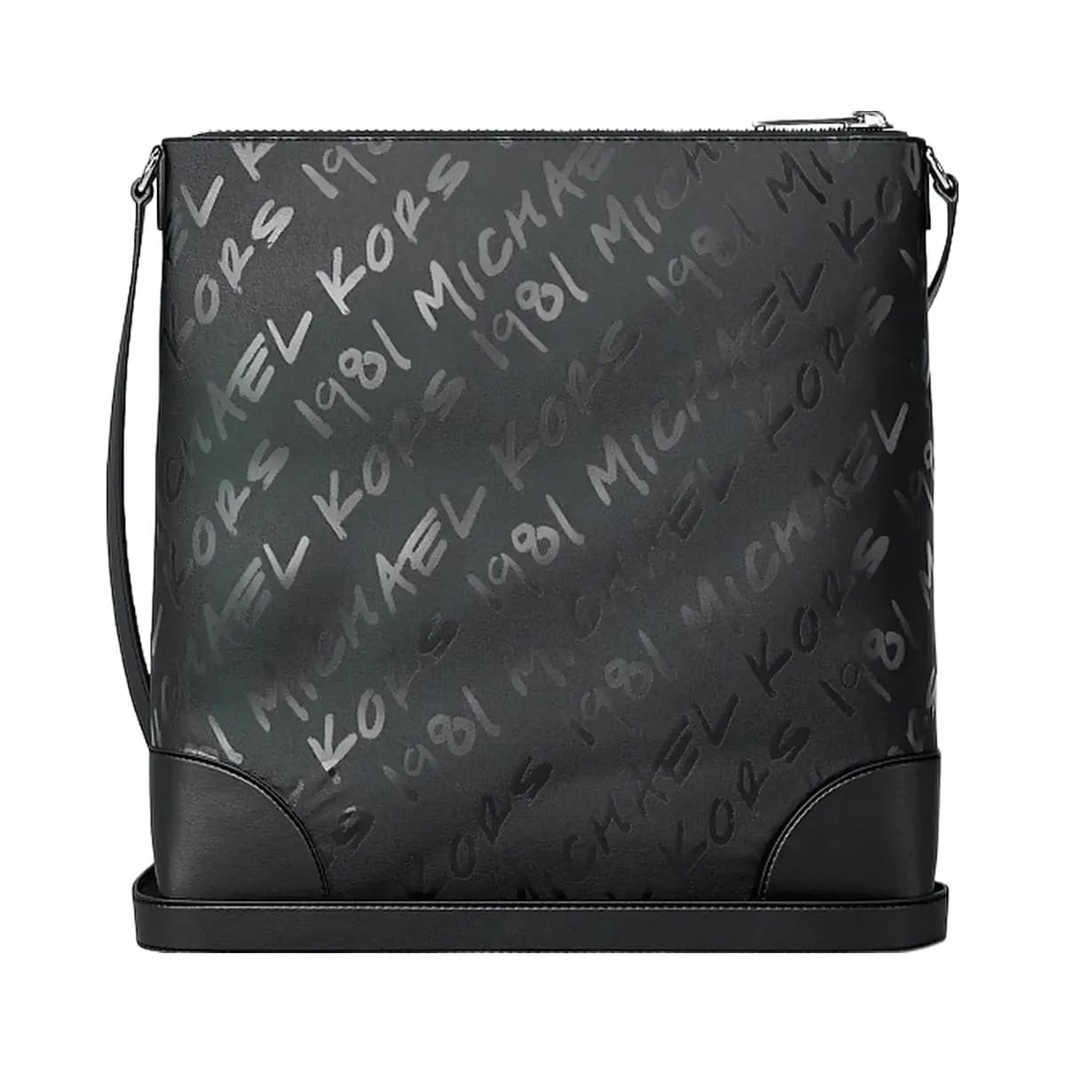 Michael Kors Prescott Small Logo Printed Nylon Crossbody Bag Black