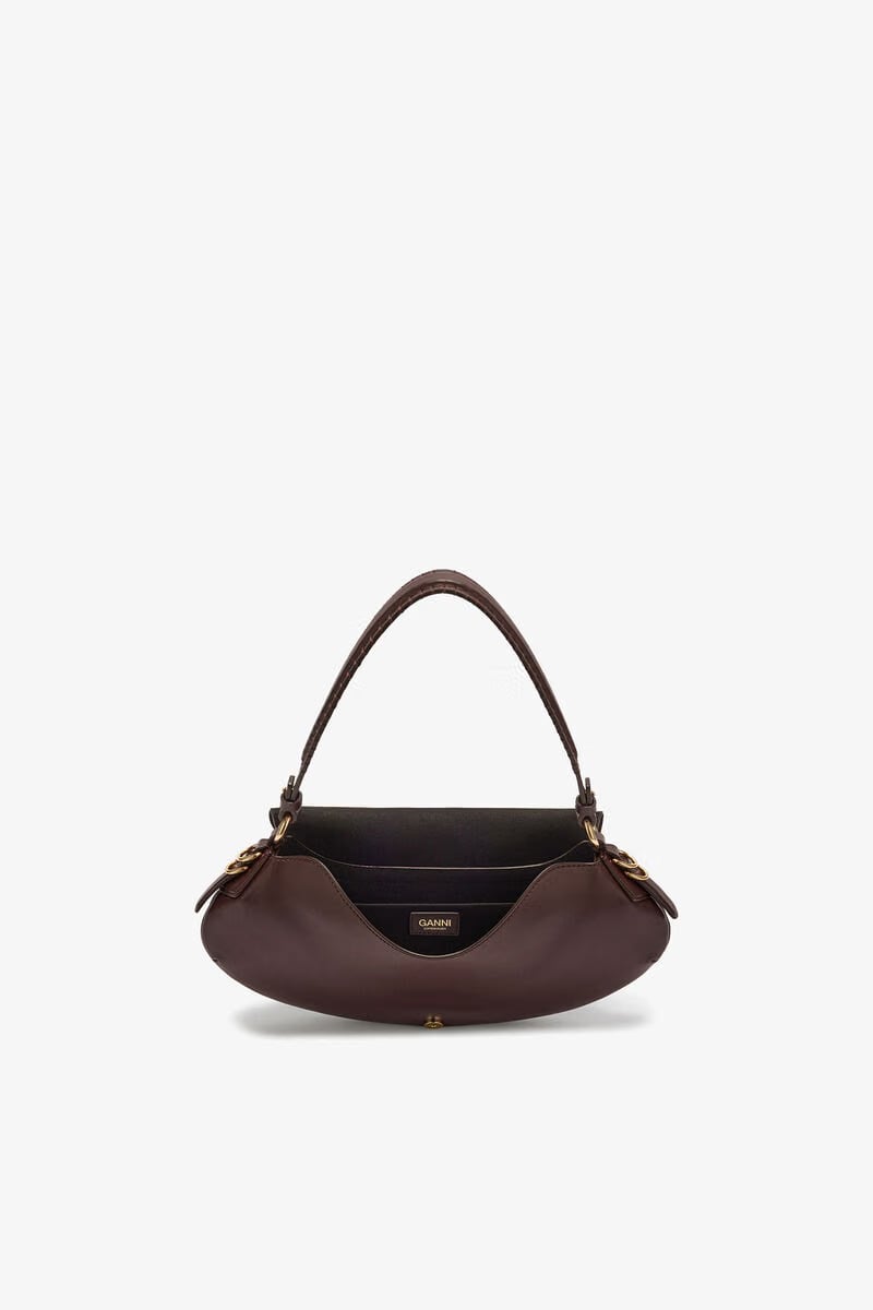 Ganni Chicory Coffee B - Kat Bag In Brown