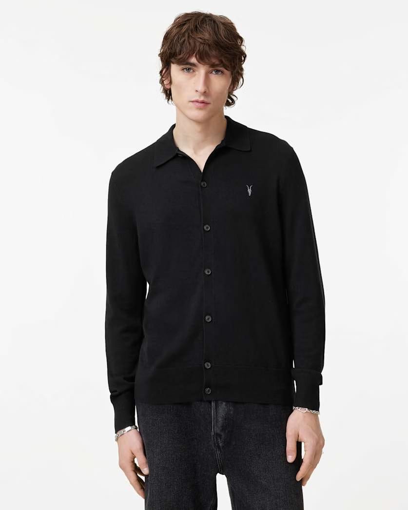 Allsaints Kilburn Ramskull Cardigan Black