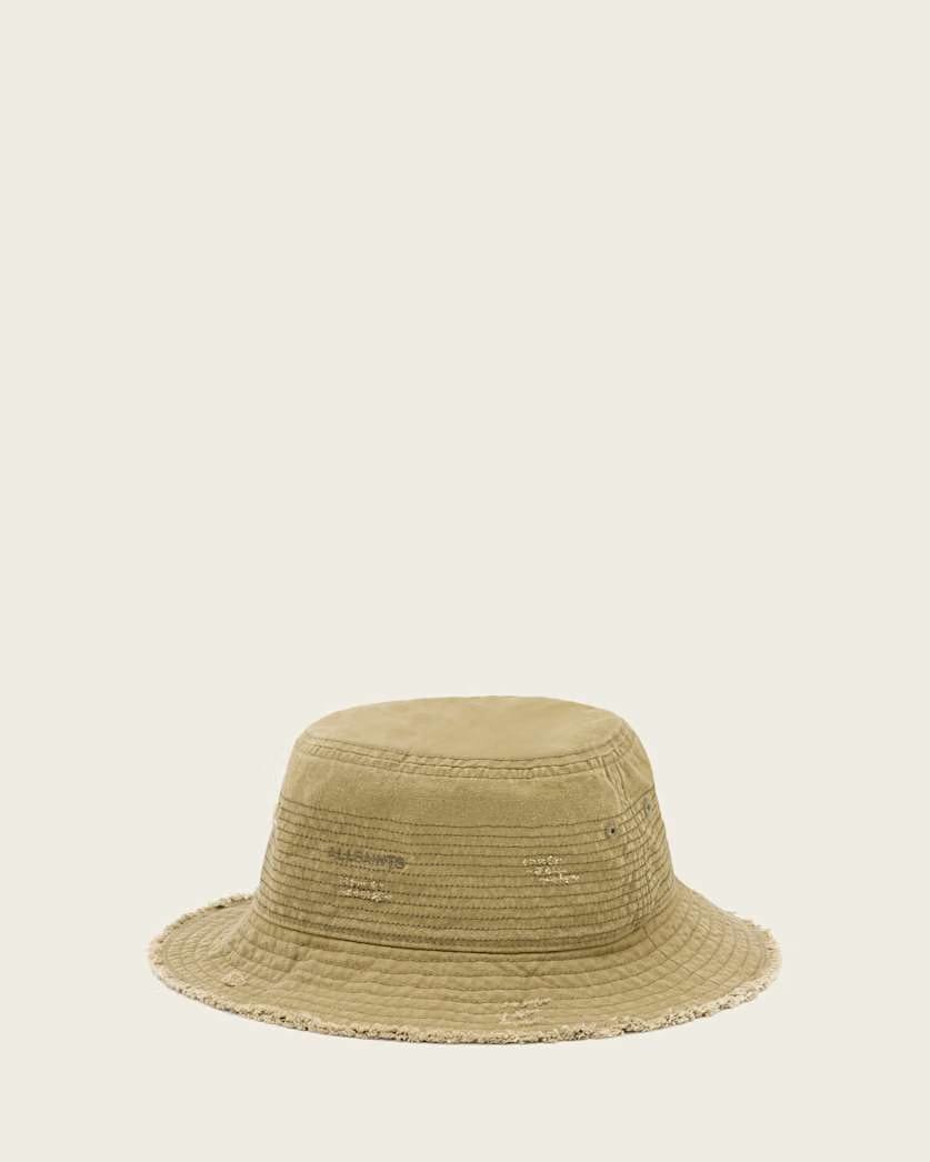 Allsaints Mason Cotton Bucket Hat Army Green