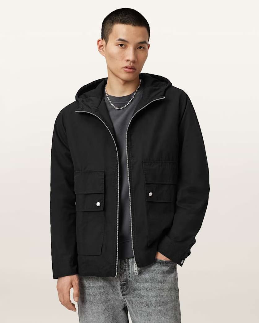 Allsaints Morton Hooded Jacket Khaki Green