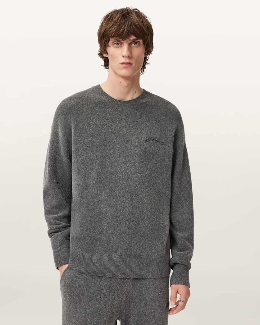 Allsaints Odessa Embroidered Sweater Carter Grey