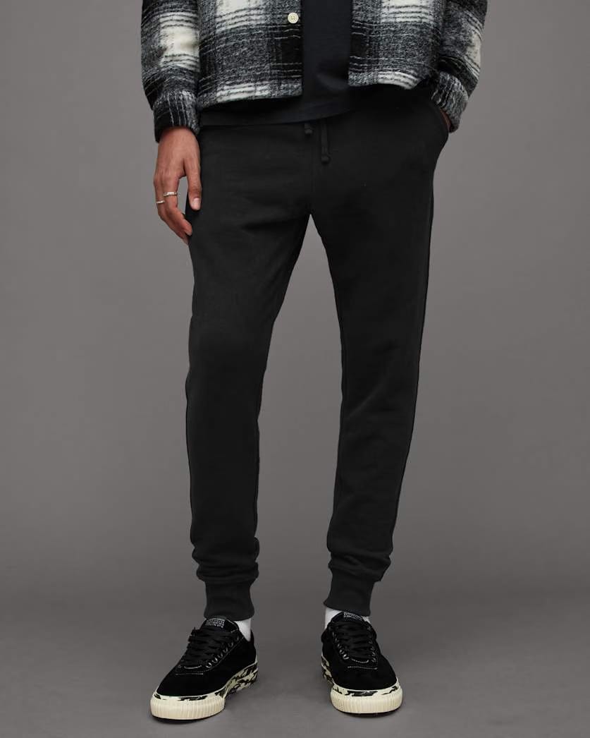 Allsaints Raven Cuffed Slim Ramskull Sweatpants Black