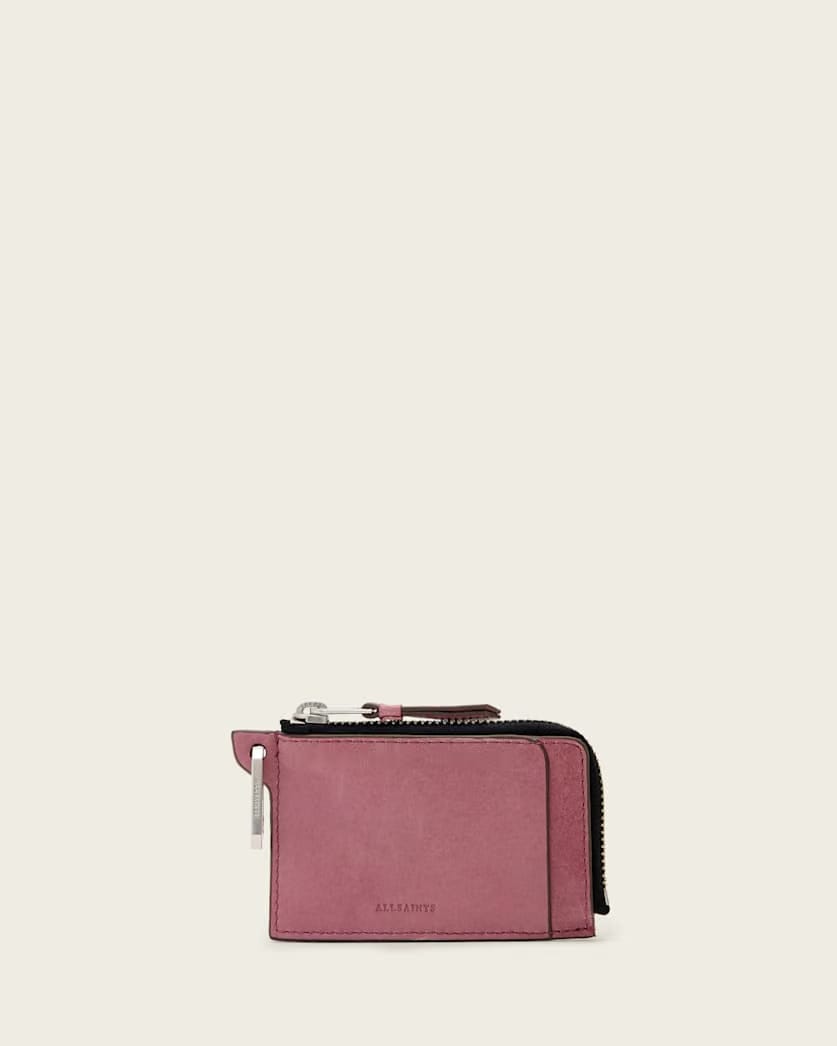 Allsaints Remy Leather Wallet Women's Raspberry Pink Women's