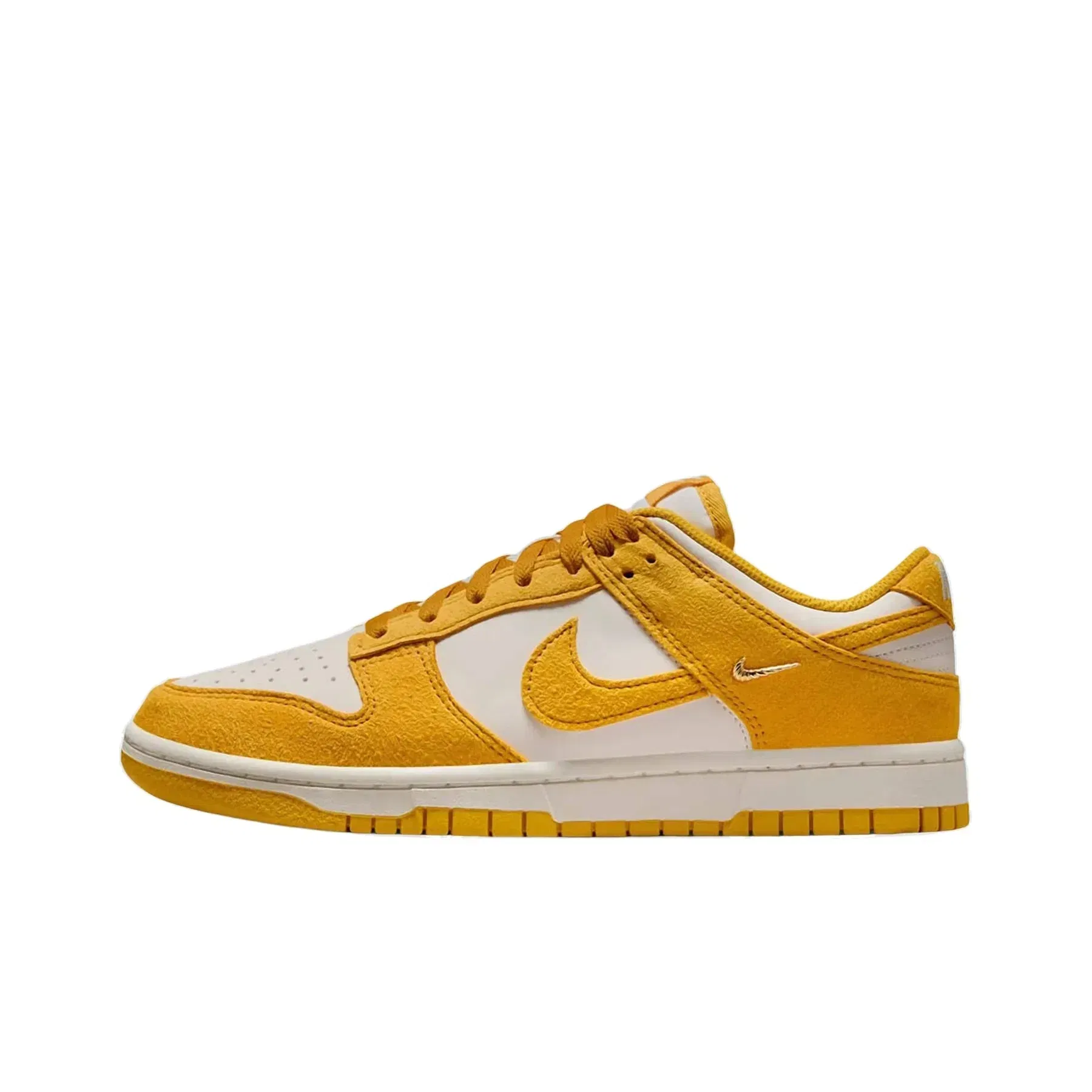 Nike Dunk Low Dark Sulfur Gold Mini Swoosh (Women's)