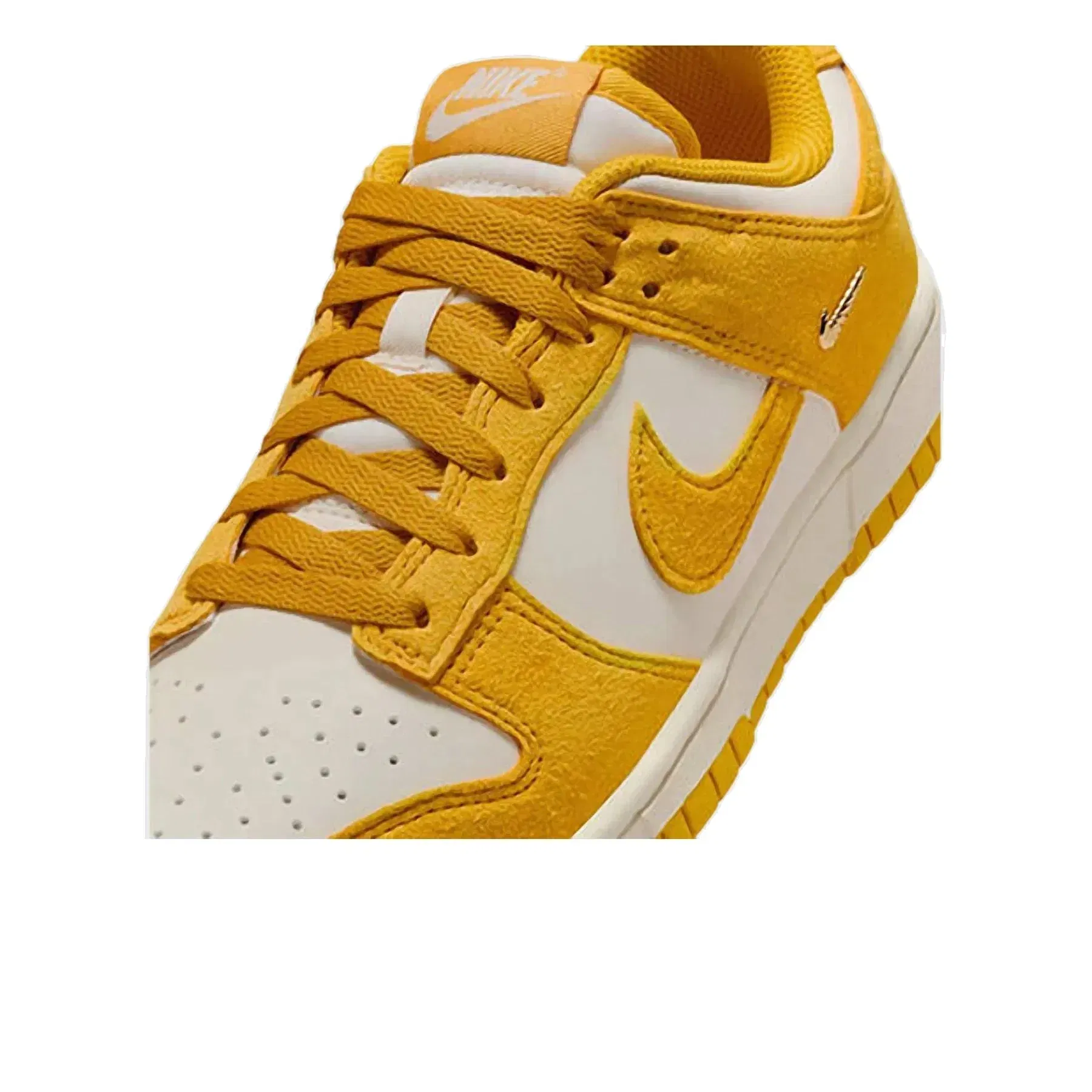 Nike Dunk Low Dark Sulfur Gold Mini Swoosh (Women's)