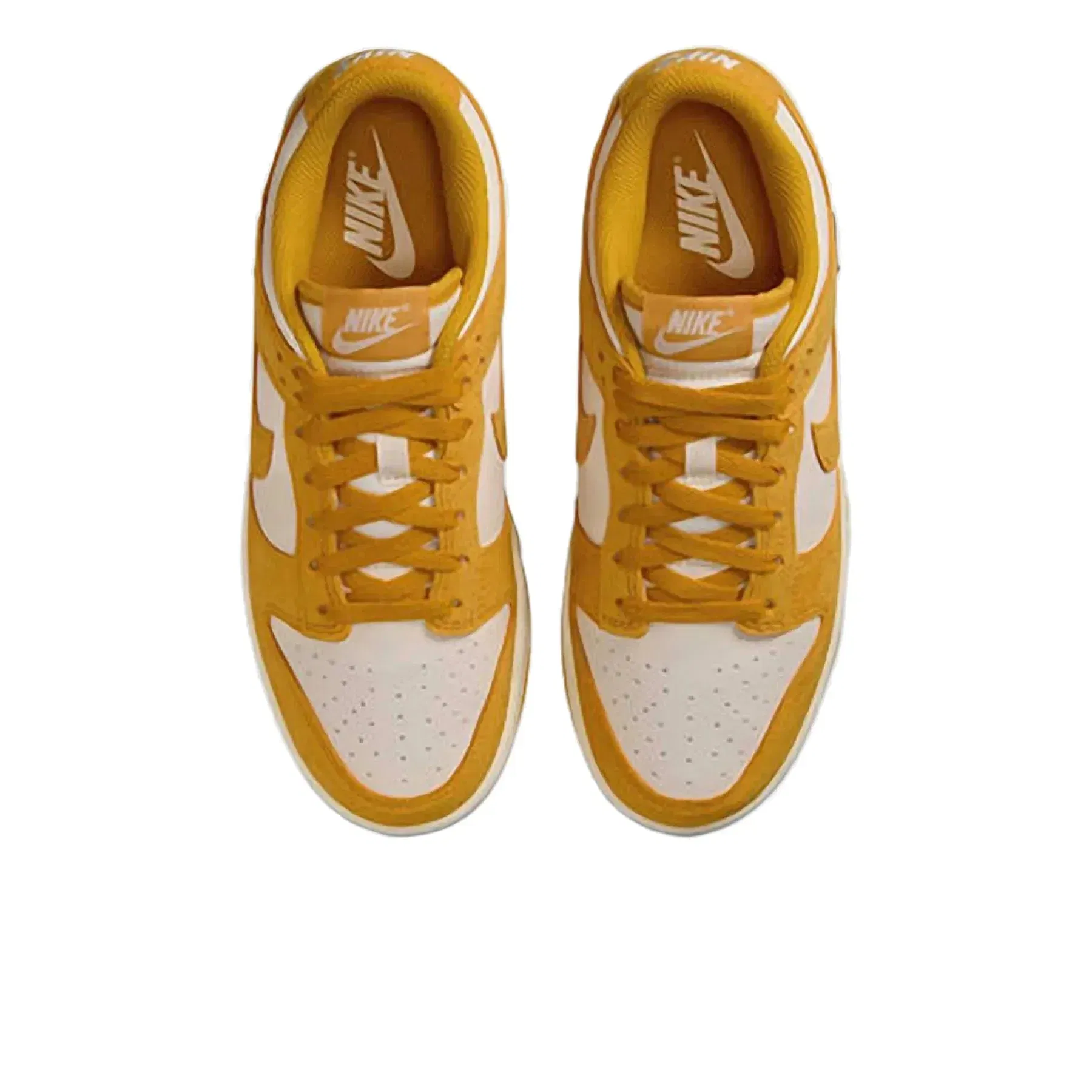 Nike Dunk Low Dark Sulfur Gold Mini Swoosh (Women's)