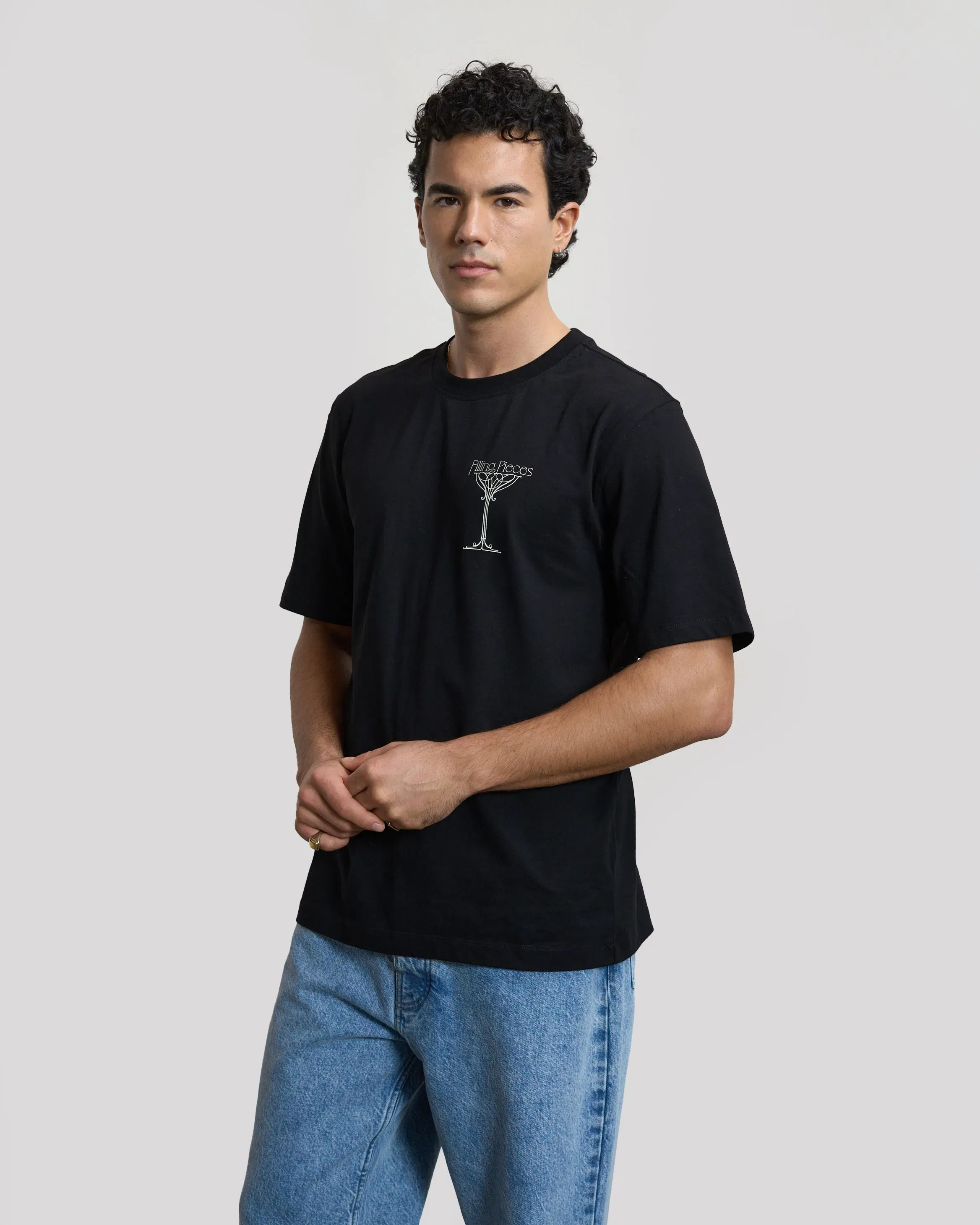 Trend Maven T-shirt Champagne Black