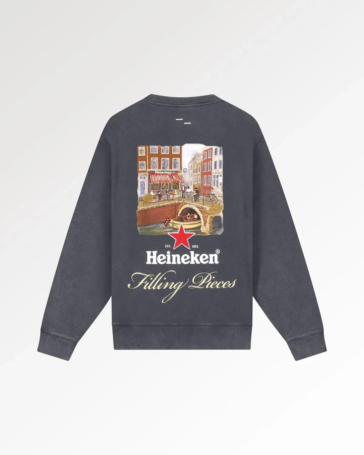 Trendmaven Sweatshirt Heineken Cafe Vintage Black