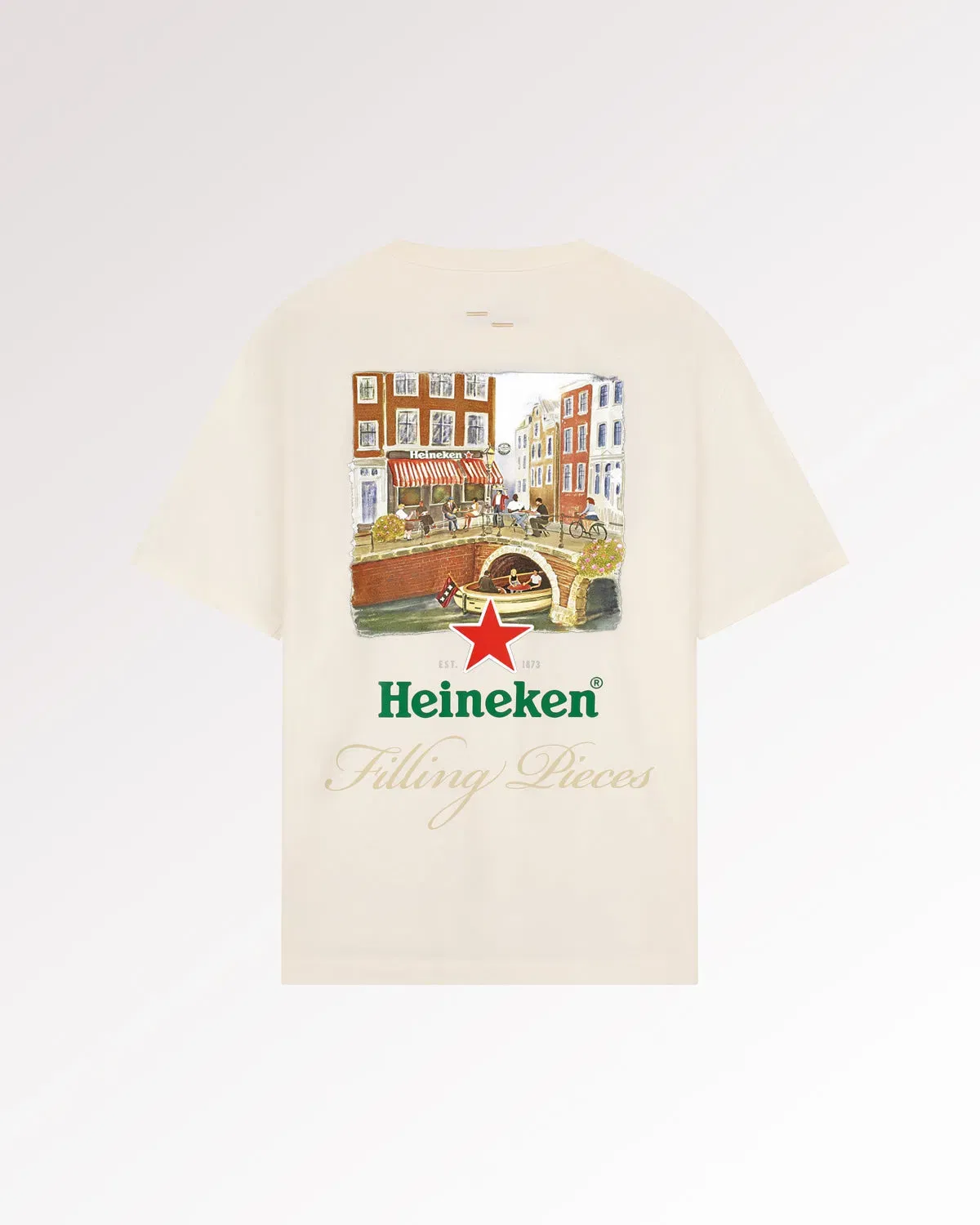 Trendmaven T-shirt Heineken Cafe Antique White