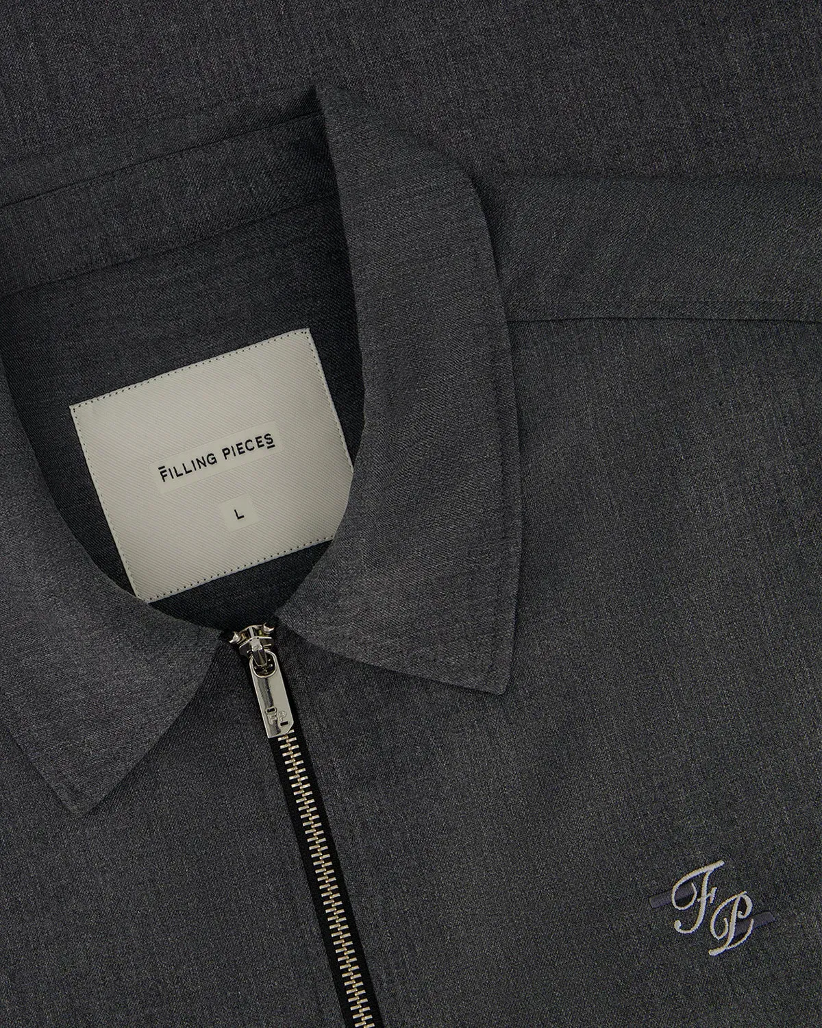 Entry Luxury Coach Jacket Twill Wool Grey