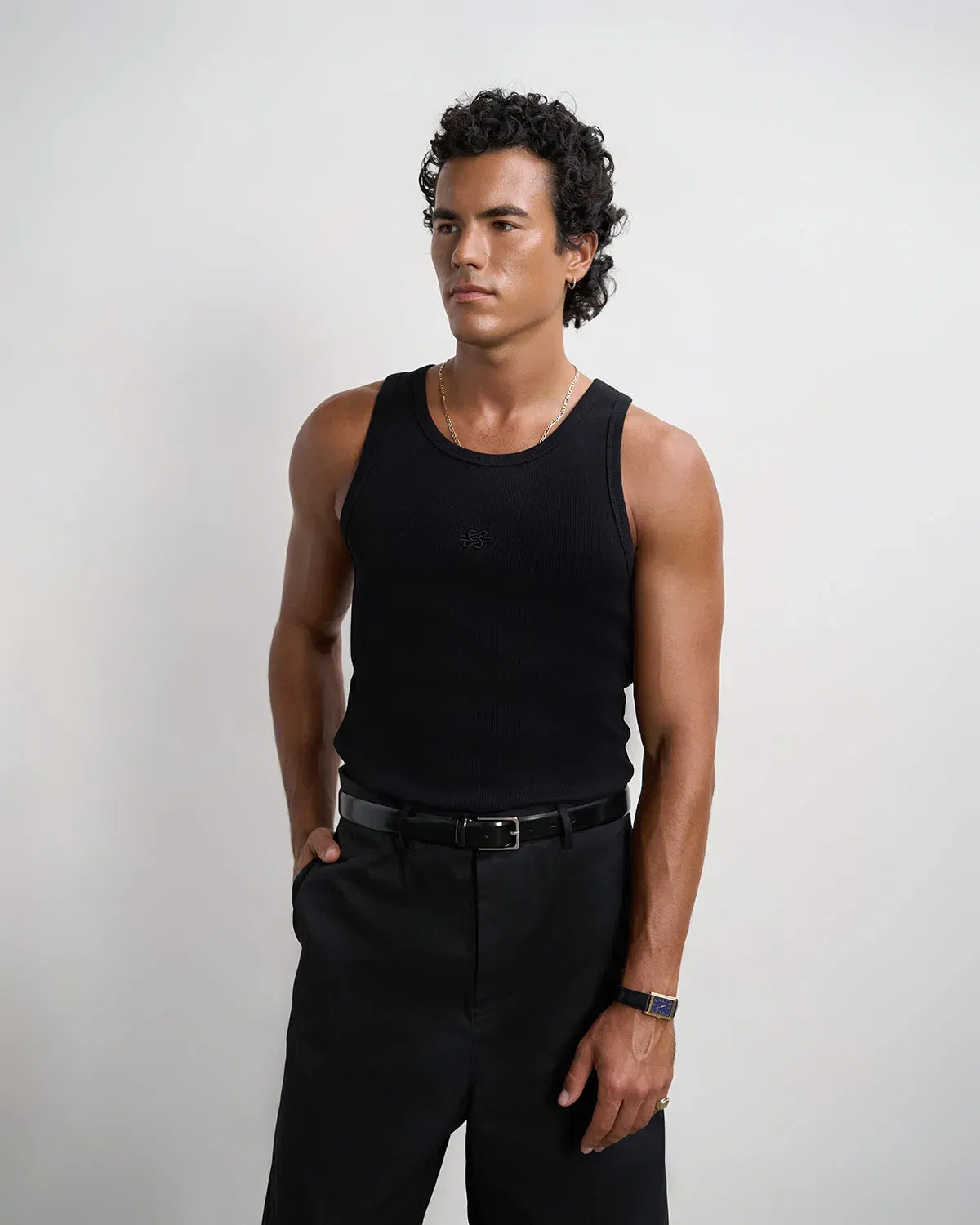 Visionary Tank Top Knot Black