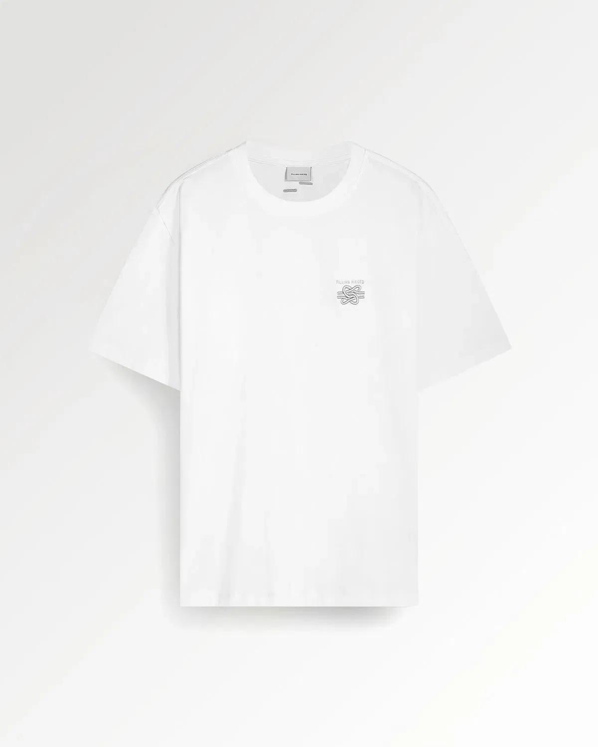 Conventional T-shirt Embroidered Knot White