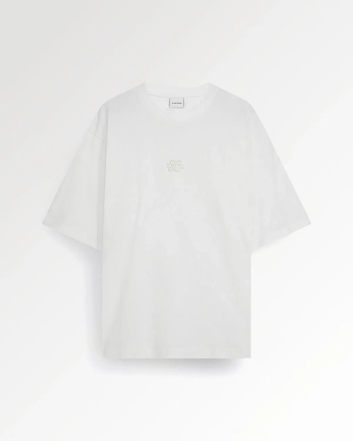 Conventional T-shirt Boxy Embroidered White