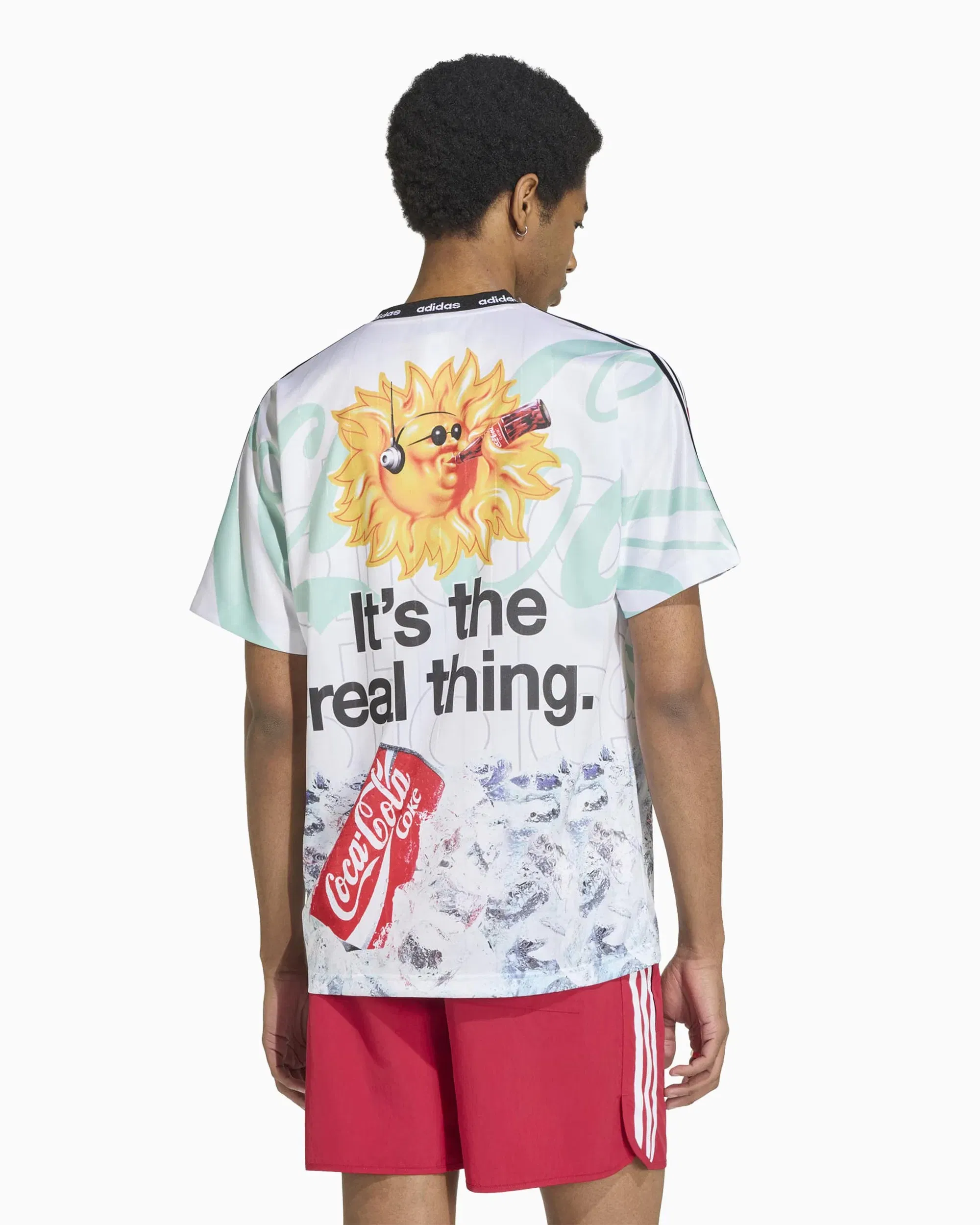 adidas Jersey T-Shirt con gráfico Relaxed adidas Originals x Coca-Cola Classic Sport Mash-Up para hombre