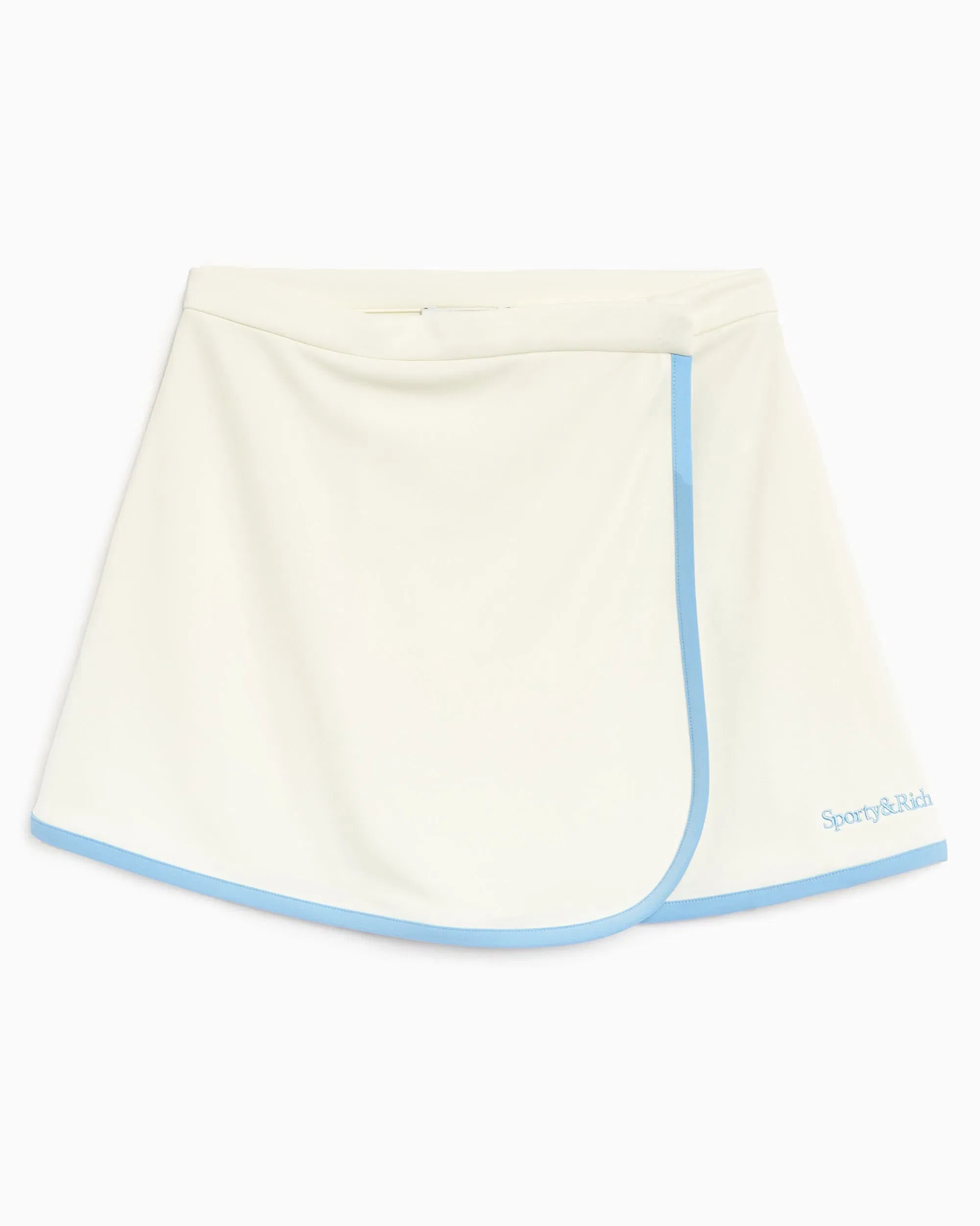 Sporty & Rich Falda Crop Sporty & Rich Serif Logo Embroidered Wrap Women's Skirt para mujer