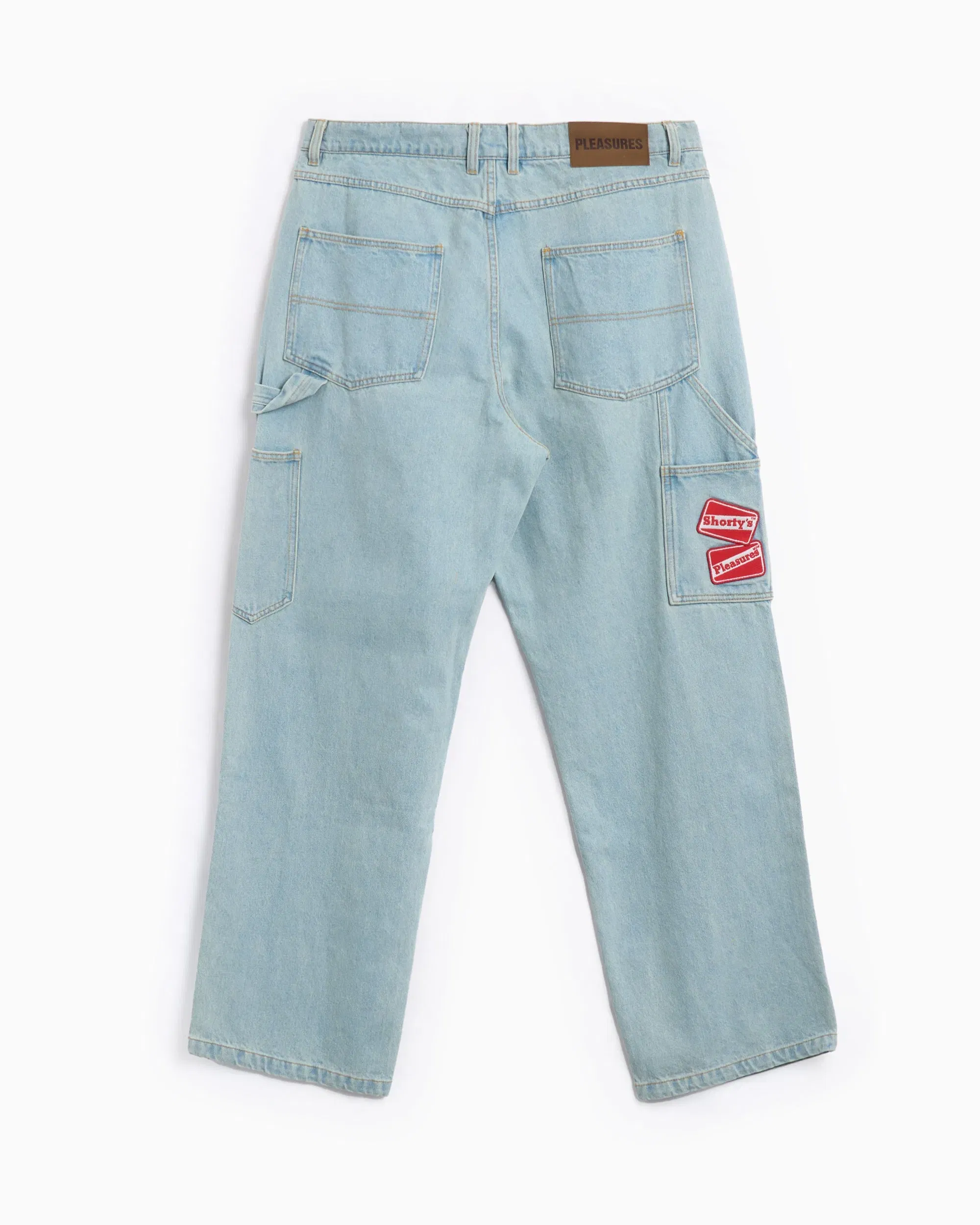 Pleasures Pantalones vaqueros Carpenter Pleasures x Shortys Men's Box Logo Carpenter Pants para hombre
