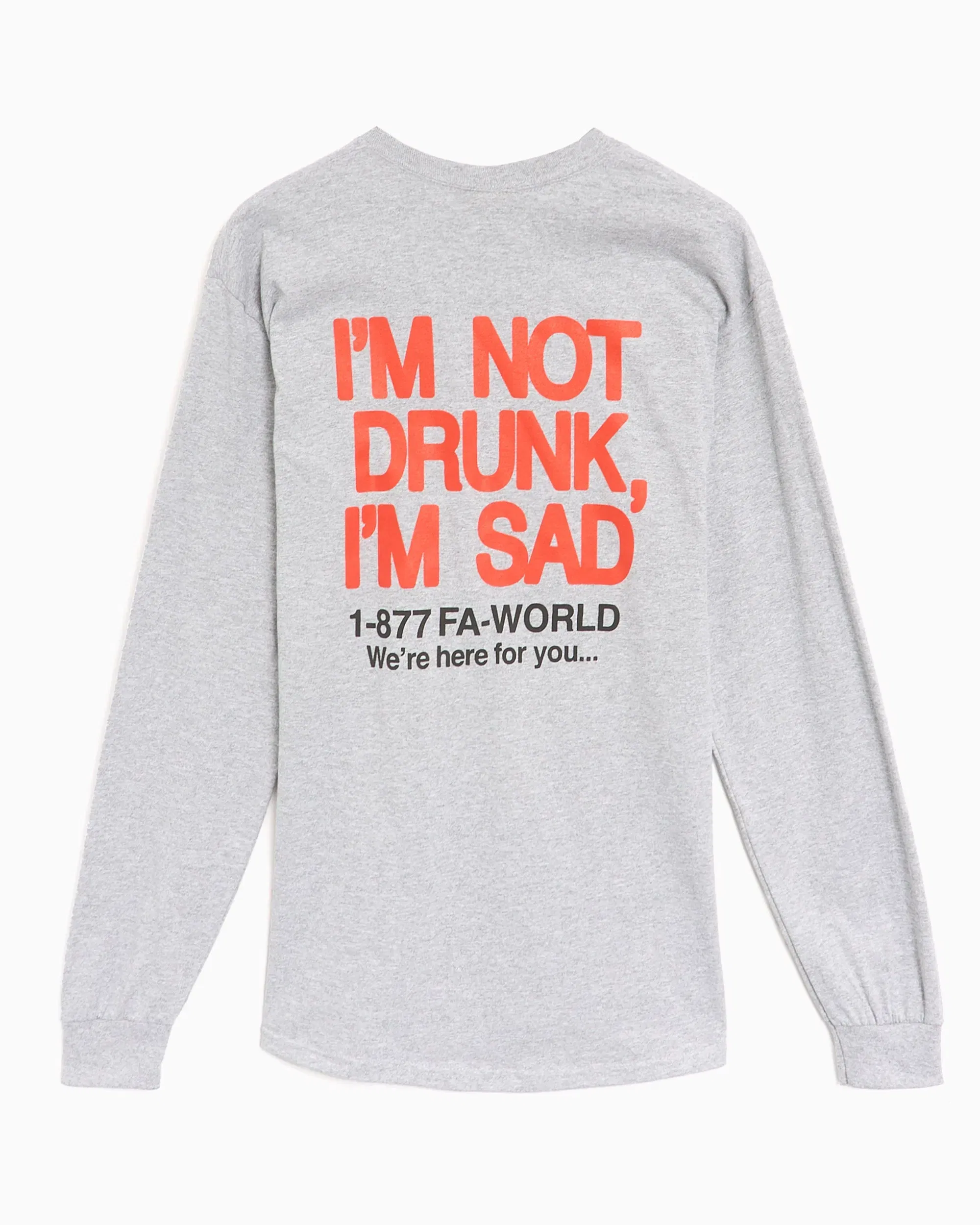 Fucking Awesome Camiseta Fucking Awesome Drunk And Sad Men's Long Sleeve T-Shirt para hombre
