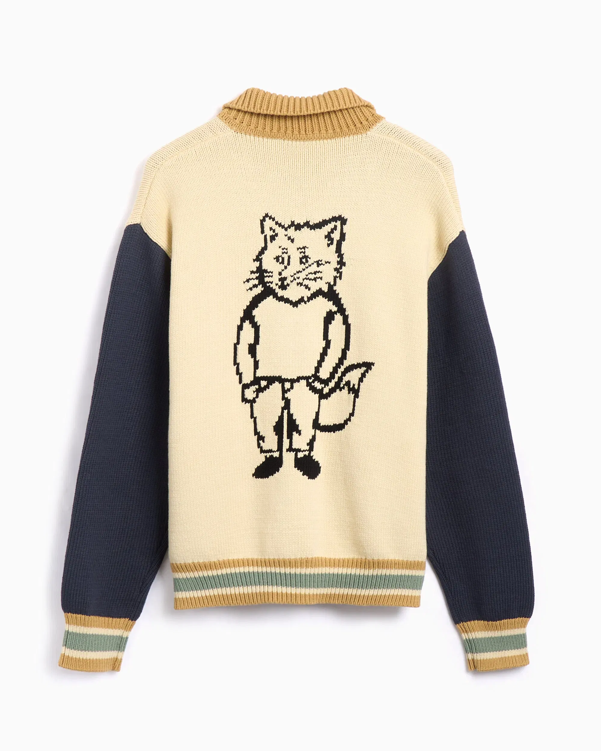 Maison Kitsuné Cardigan Maison Kitsuné Maison Kitsuné Knitted College Men's Cardigan para hombre