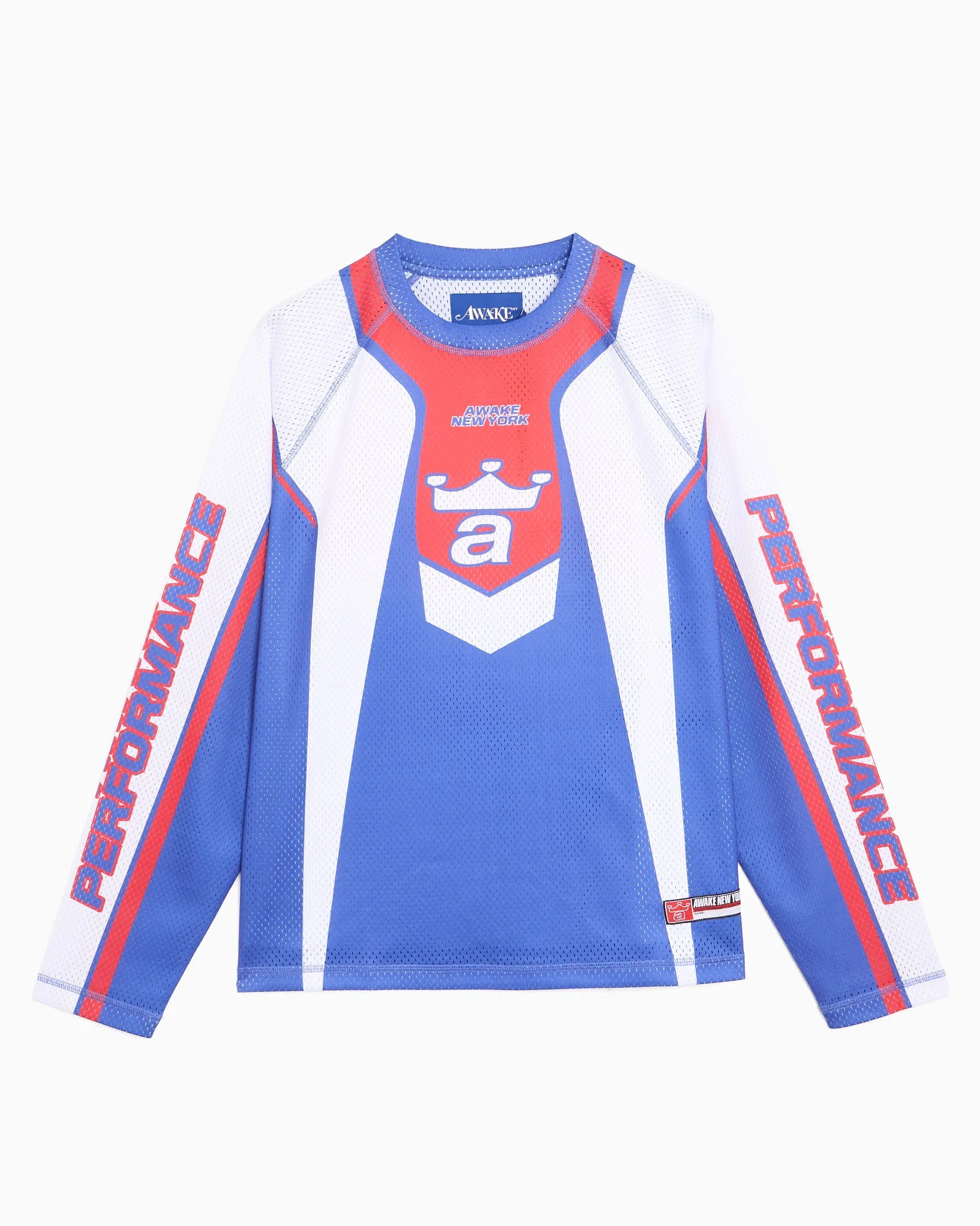Awake NY Jersey T-Shirt con gráfico Relaxed de manga larga Awake NY Mesh Racer para hombre