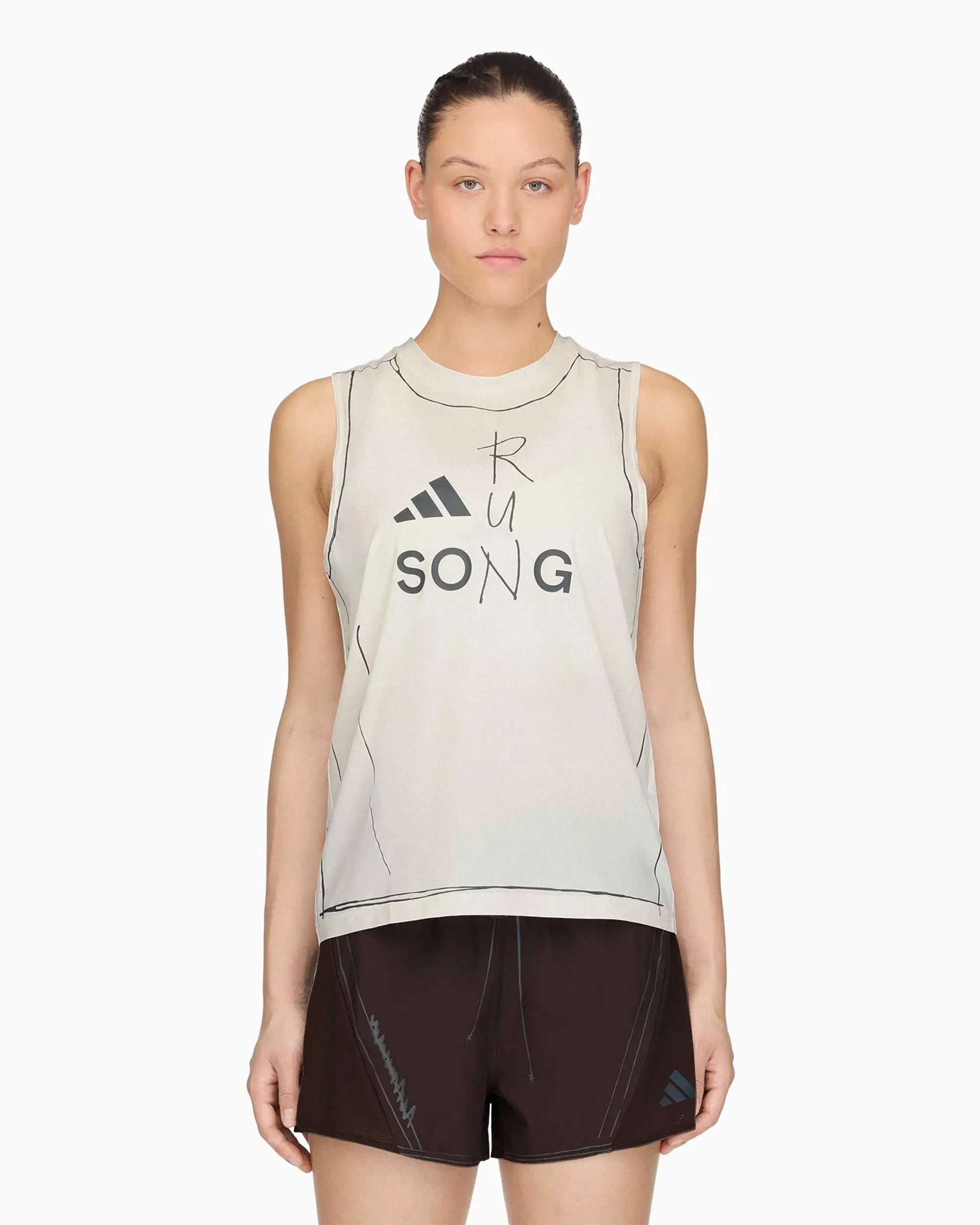 adidas Tank Top con gráfico adidas Performance x Song For The Mute Running adi365 para mujer