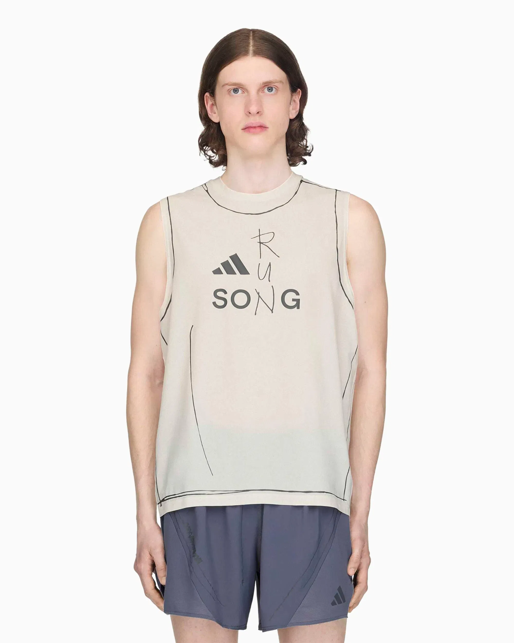 adidas Tank Top con gráfico adidas Performance x Song For The Mute Running adi365 para hombre