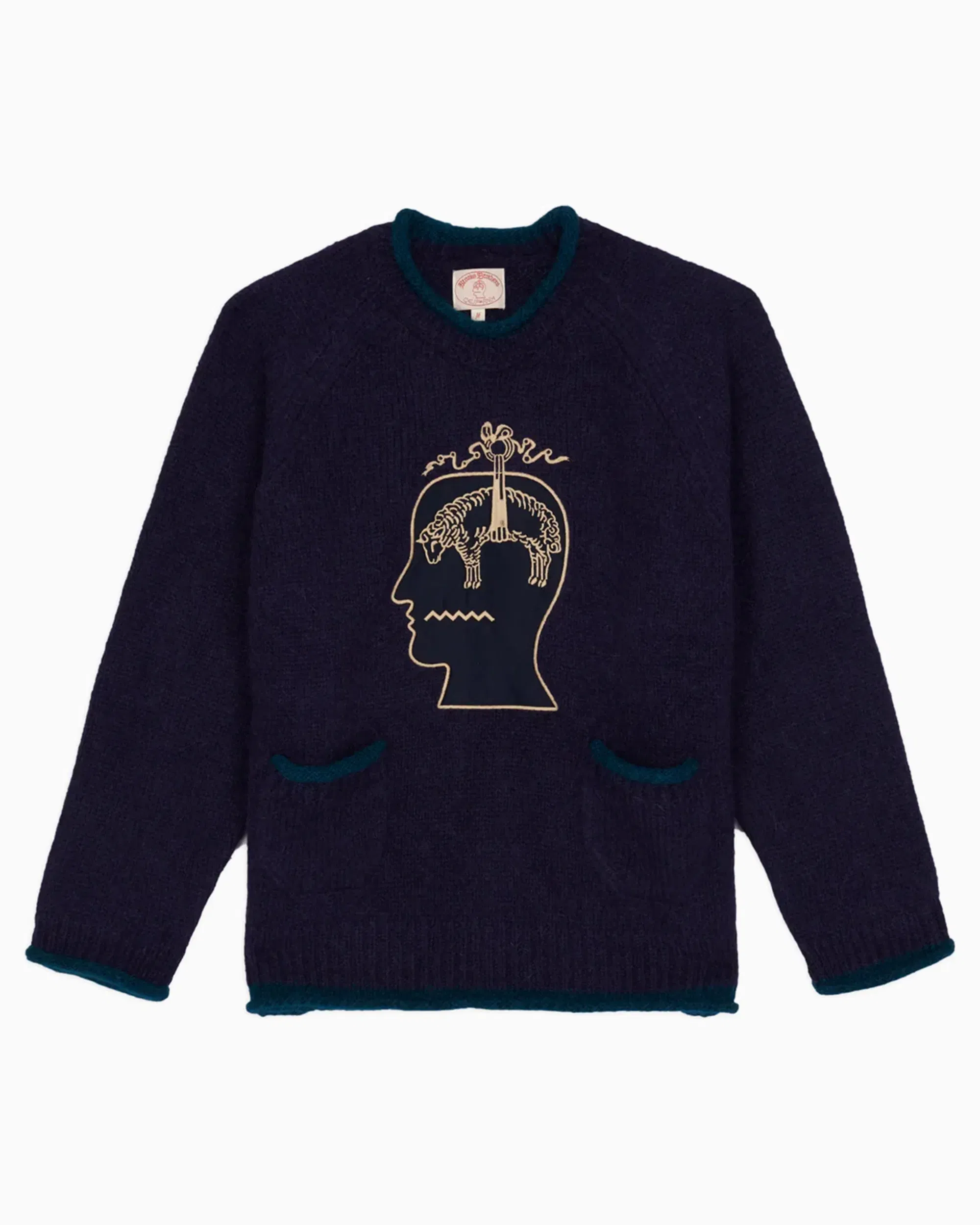Brain Dead Jersey bordado Relaxed Brain Dead x Brooks Brothers California para hombre