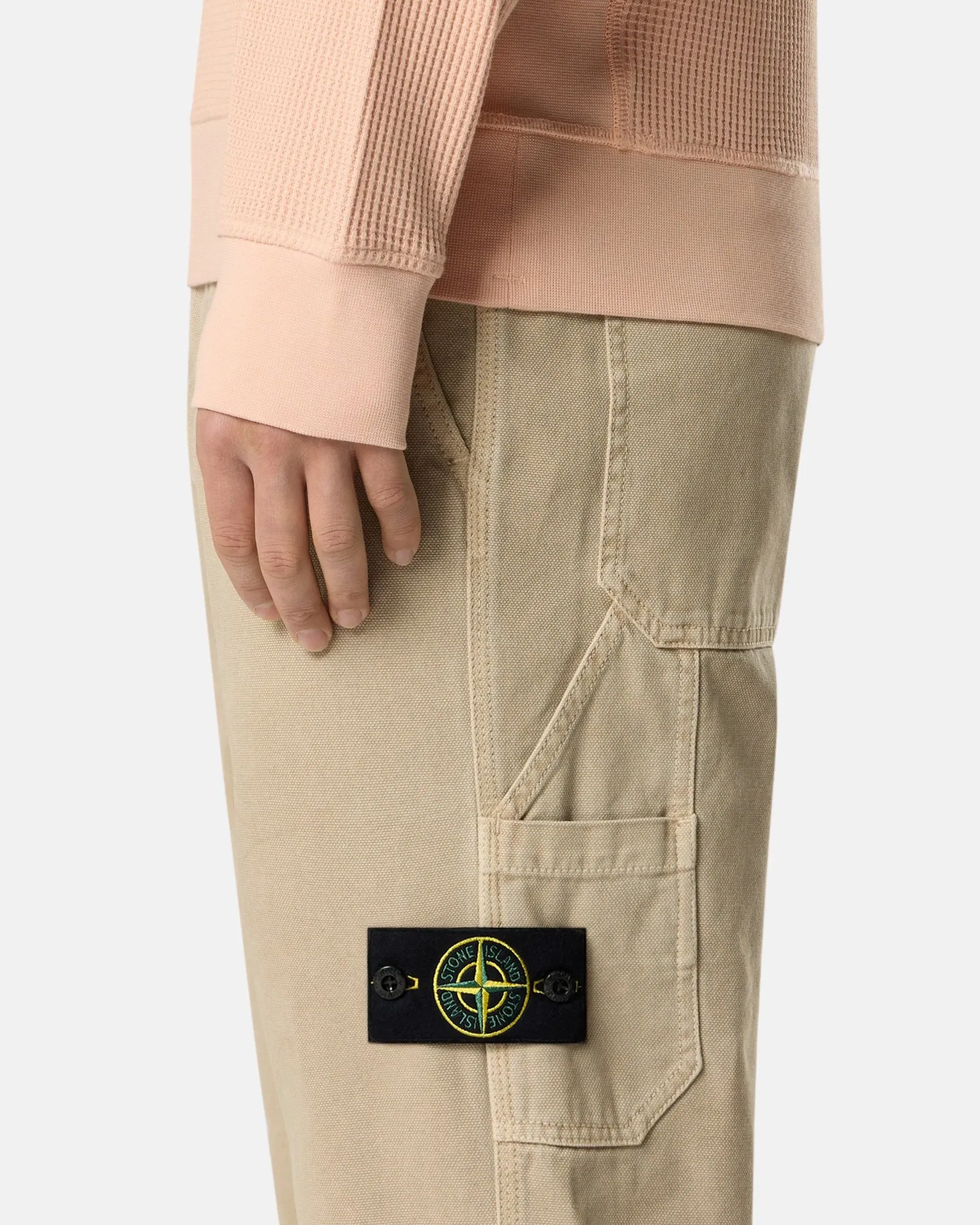 Stone Island Pantalones chinos Stone Island Panama Cotton "Old" Effect para hombre
