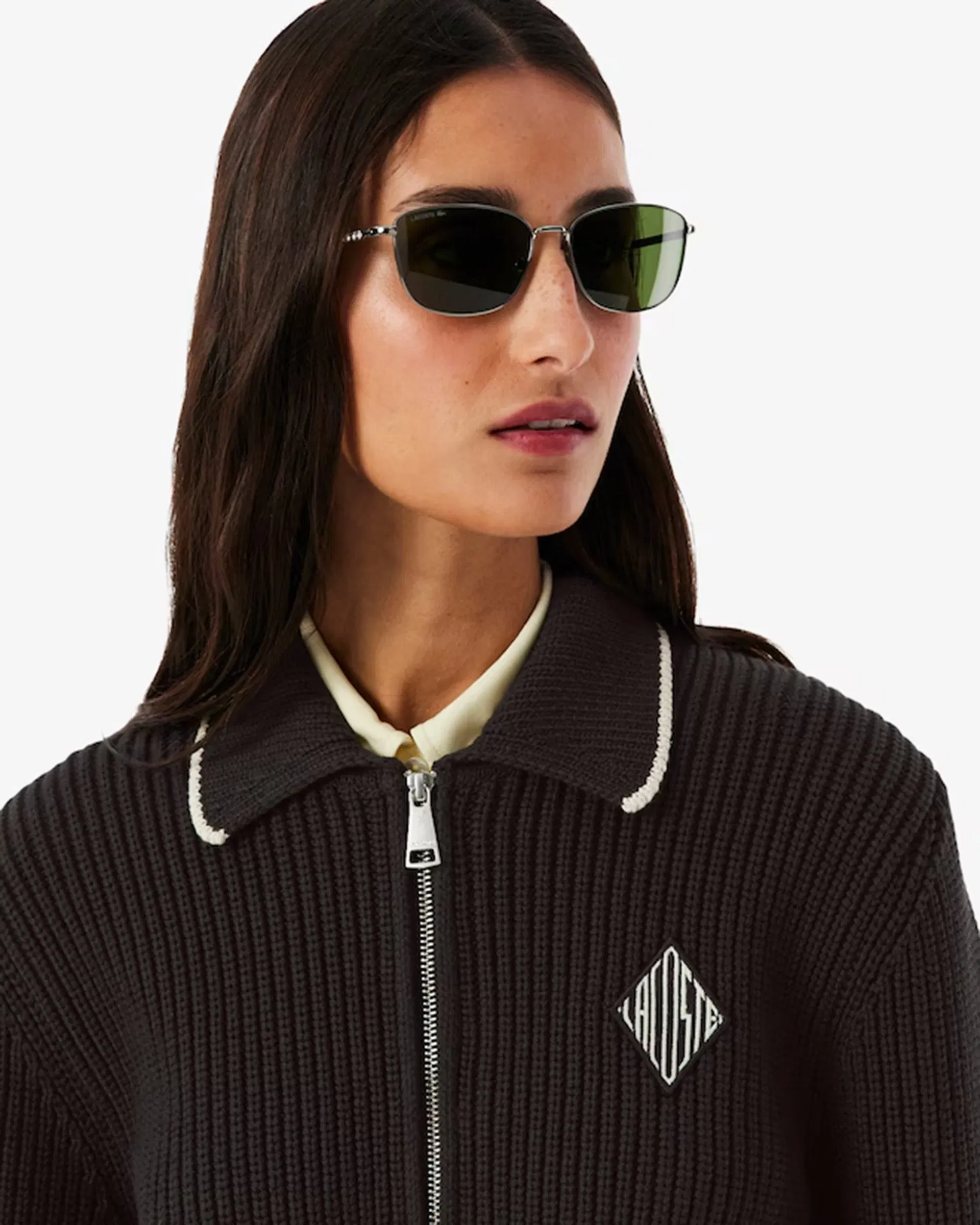 Lacoste Cardigan con logo Relaxed Lacoste Retro para mujer