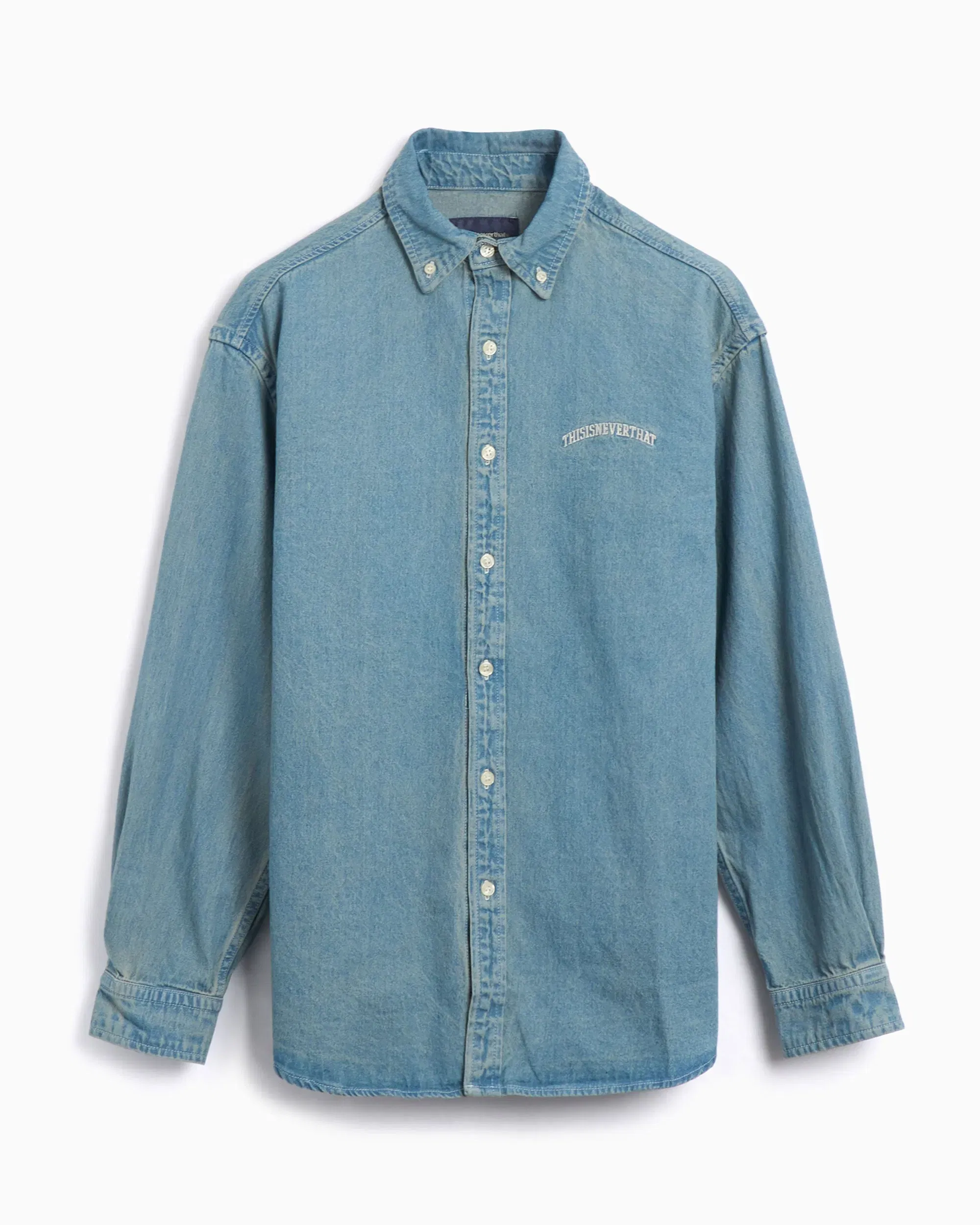 thisisneverthat® Camisa thisisneverthat® thisisneverthat Washed Men's Denim Shirt para hombre