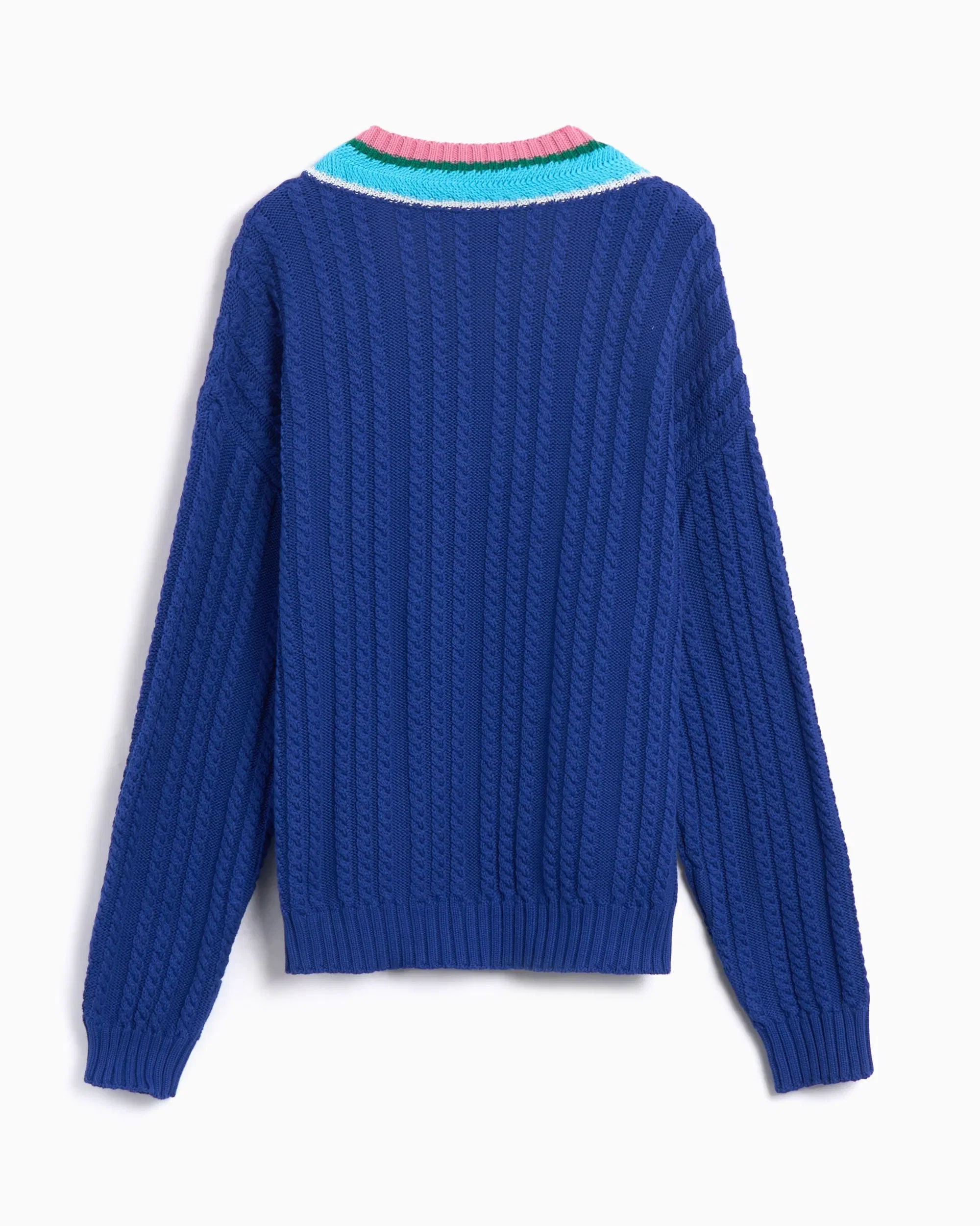 Sky High Farm Workwear Jersey Sky High Farm Workwear Cableknit V-Neck Striped Sweater Unisex