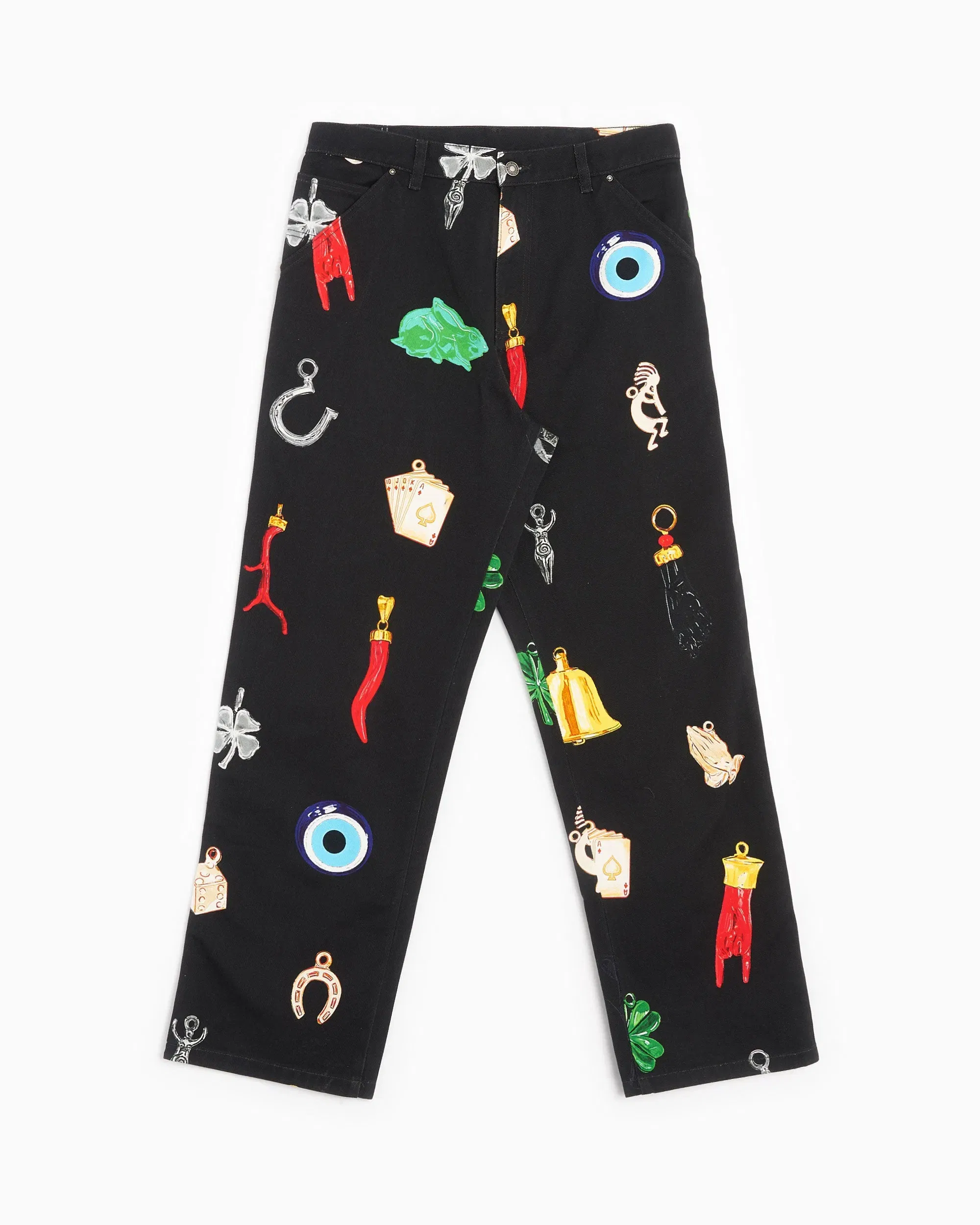 Sky High Farm Workwear Pantalones vaqueros Sky High Farm Workwear Charm Unisex Print Woven Denim Pants Unisex