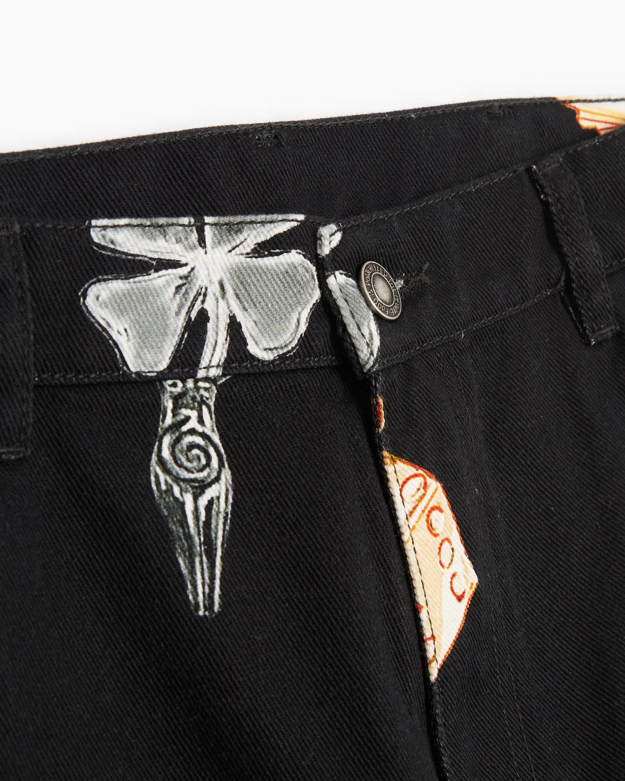 Sky High Farm Workwear Pantalones vaqueros Sky High Farm Workwear Charm Unisex Print Woven Denim Pants Unisex