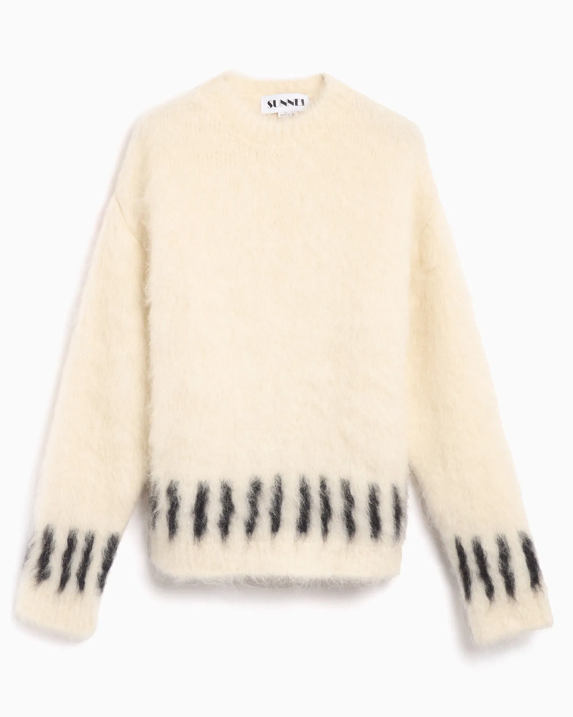 Sunnei Jersey Sunnei Men's Hairy Knit Round Neck Sweater para hombre