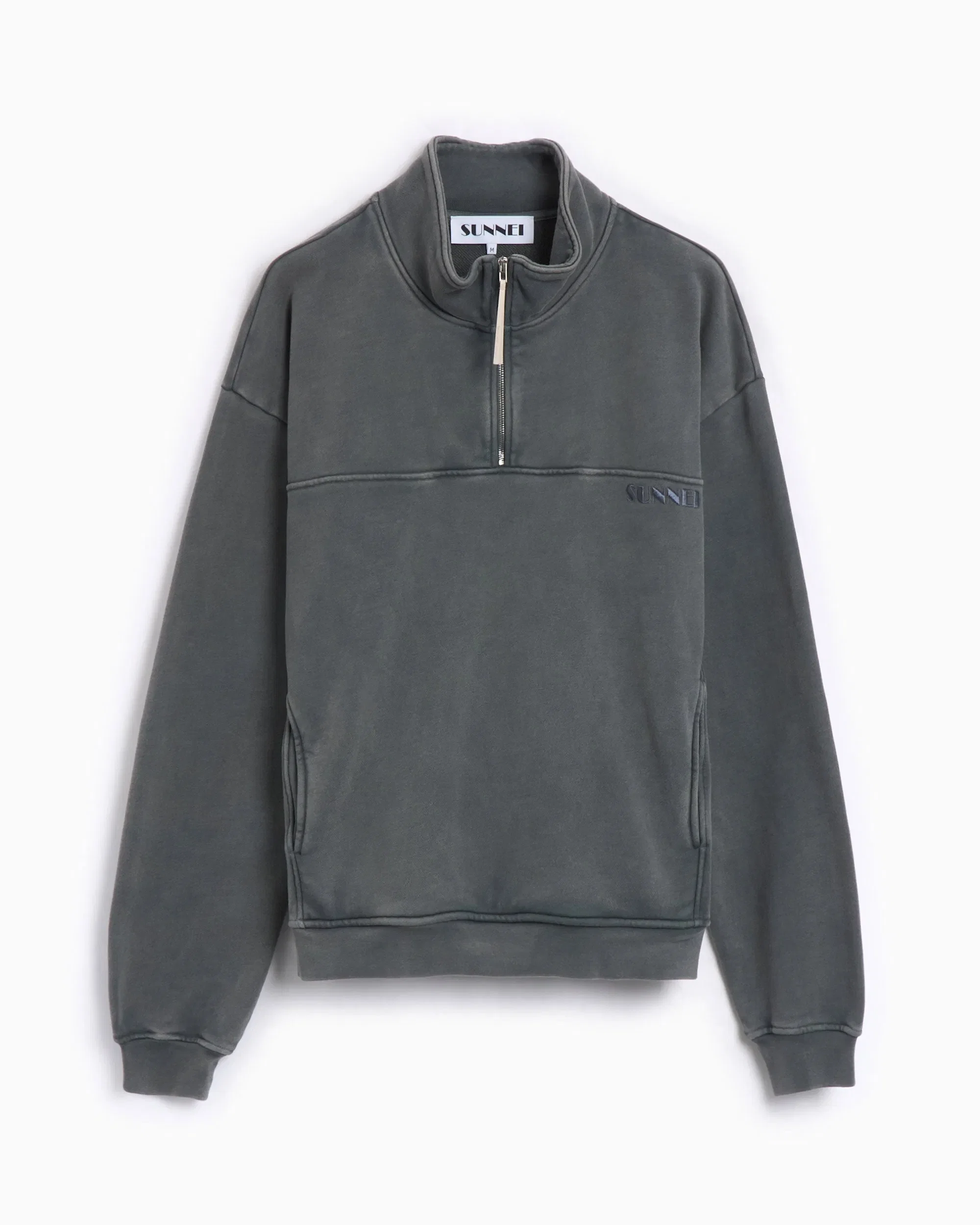 Sunnei Sudadera Relaxed Sunnei Women's Cropped Half-Zip Fleece Sweatshirt para mujer
